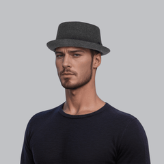 Wool Pork Pie Hat, Trilby Pork Pie Hat - hatsXcaps