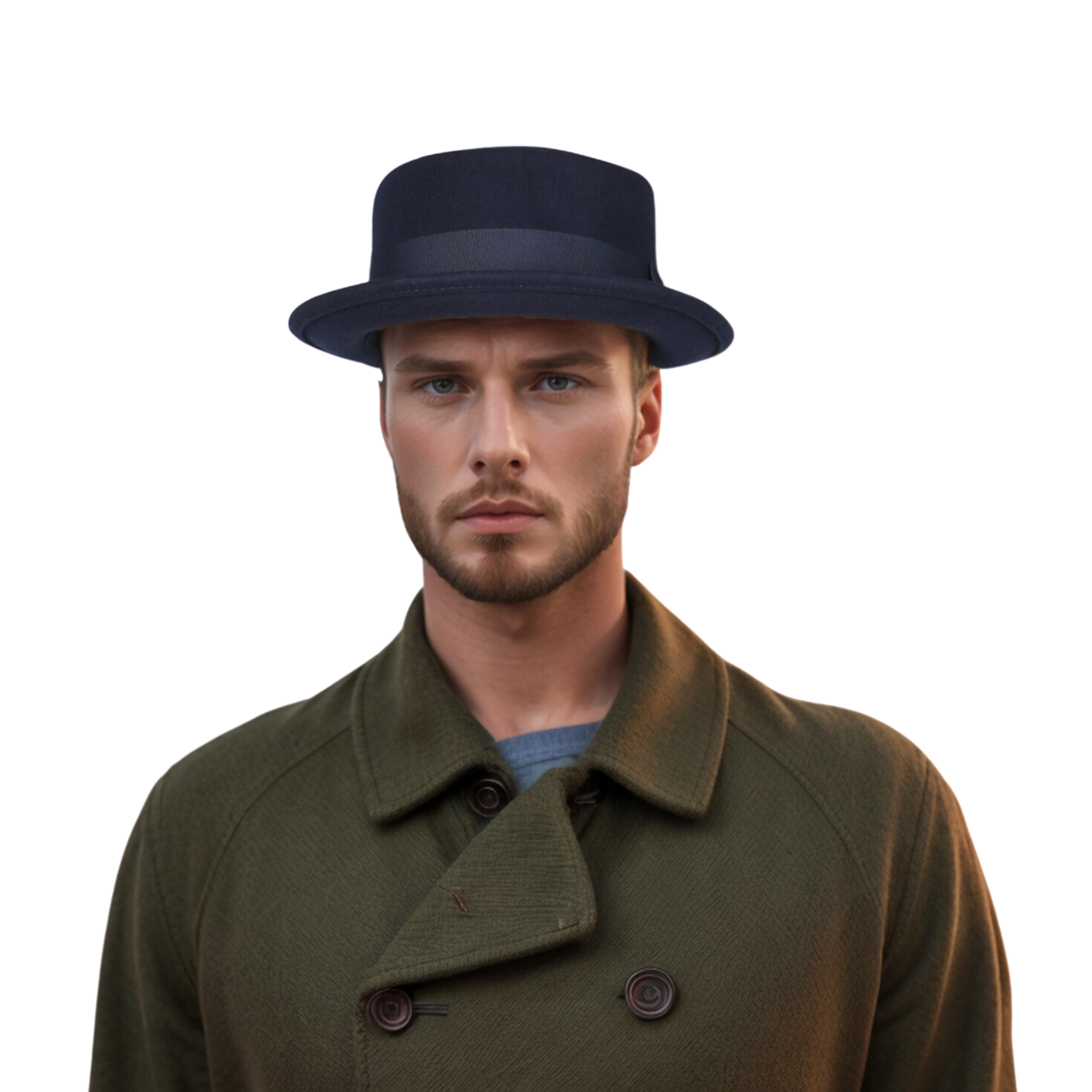 Unisex Wool Felt Pork Pie Hat Crush-able Water-Resistant - hatsXcaps