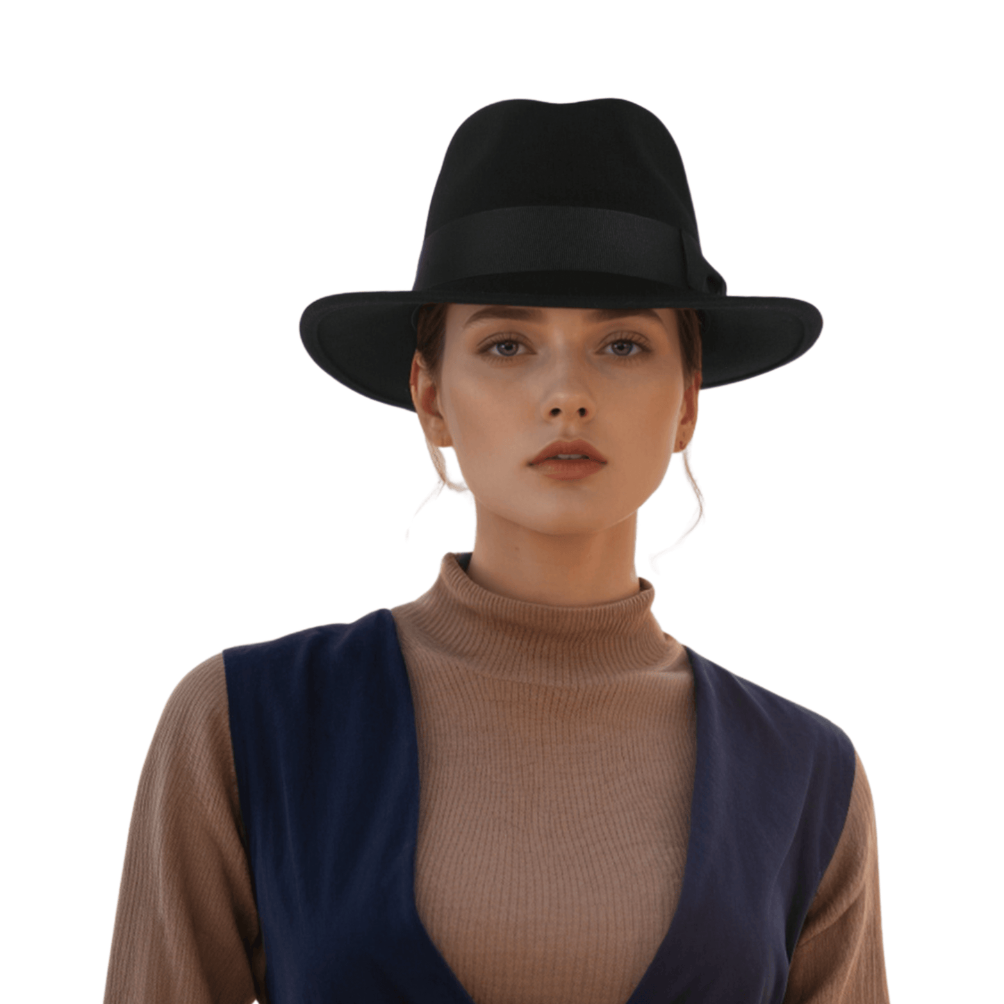 Classic Fedora Wide Brim Sweatband Hat for Men & Women - hatsXcaps