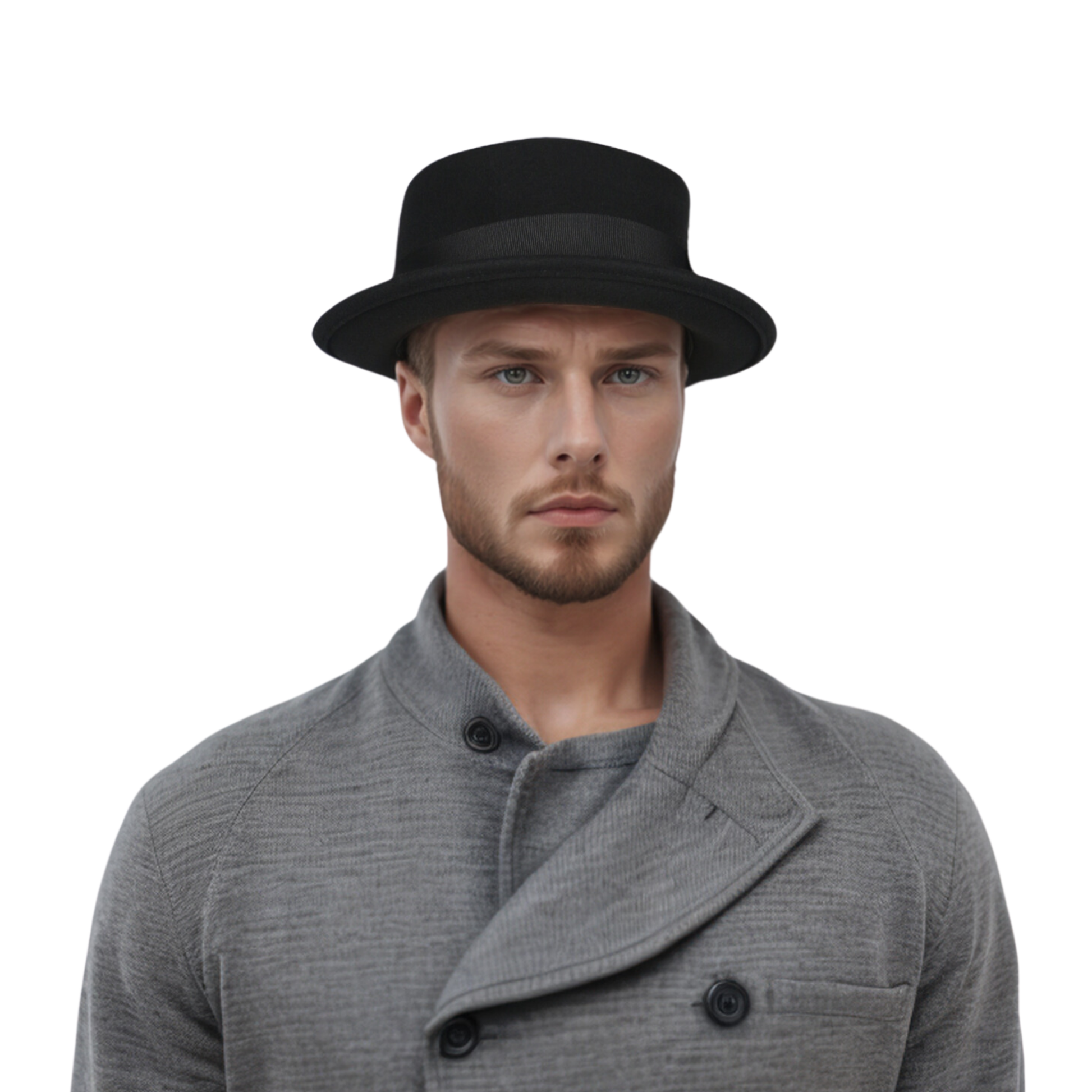 Unisex Wool Felt Pork Pie Hat Crush-able Water-Resistant - hatsXcaps