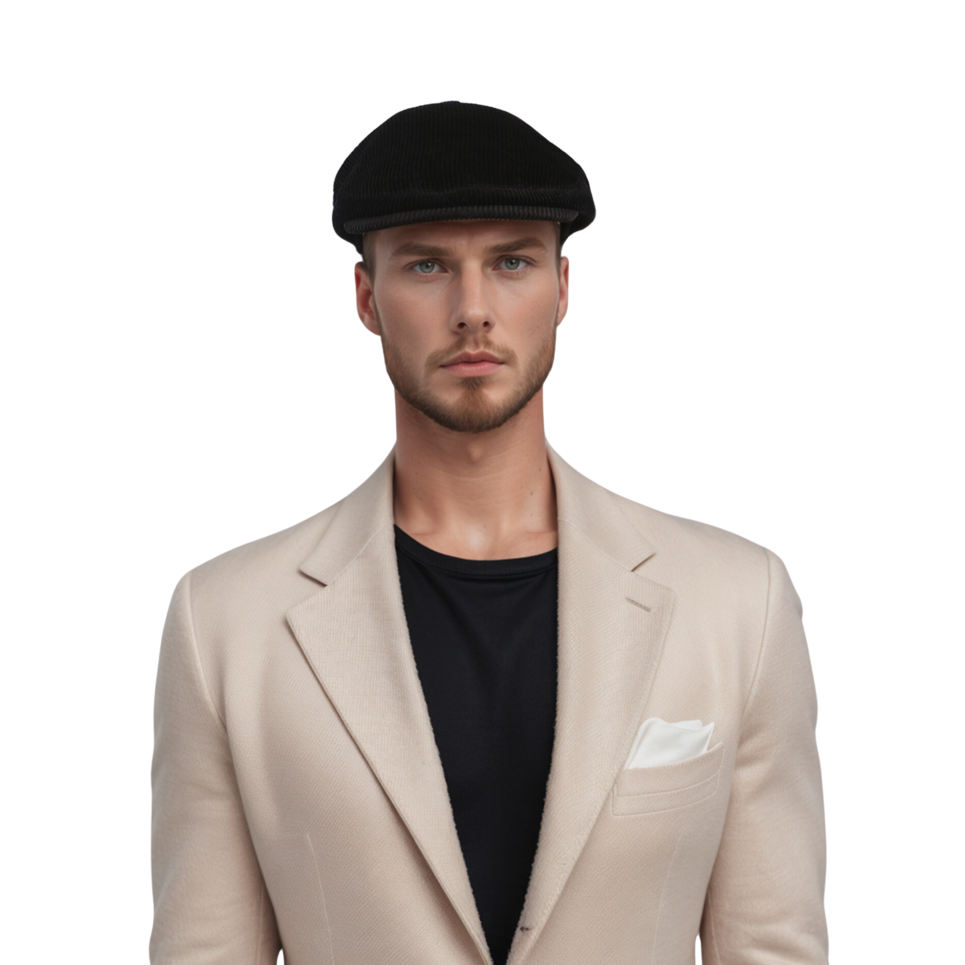 Unisex Cotton Corduroy Flat Cap for Men and Women - hatsXcaps