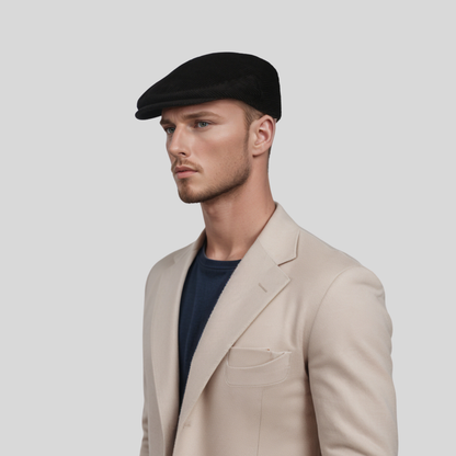 Unisex Cotton Corduroy Flat Cap for Men and Women - hatsXcaps