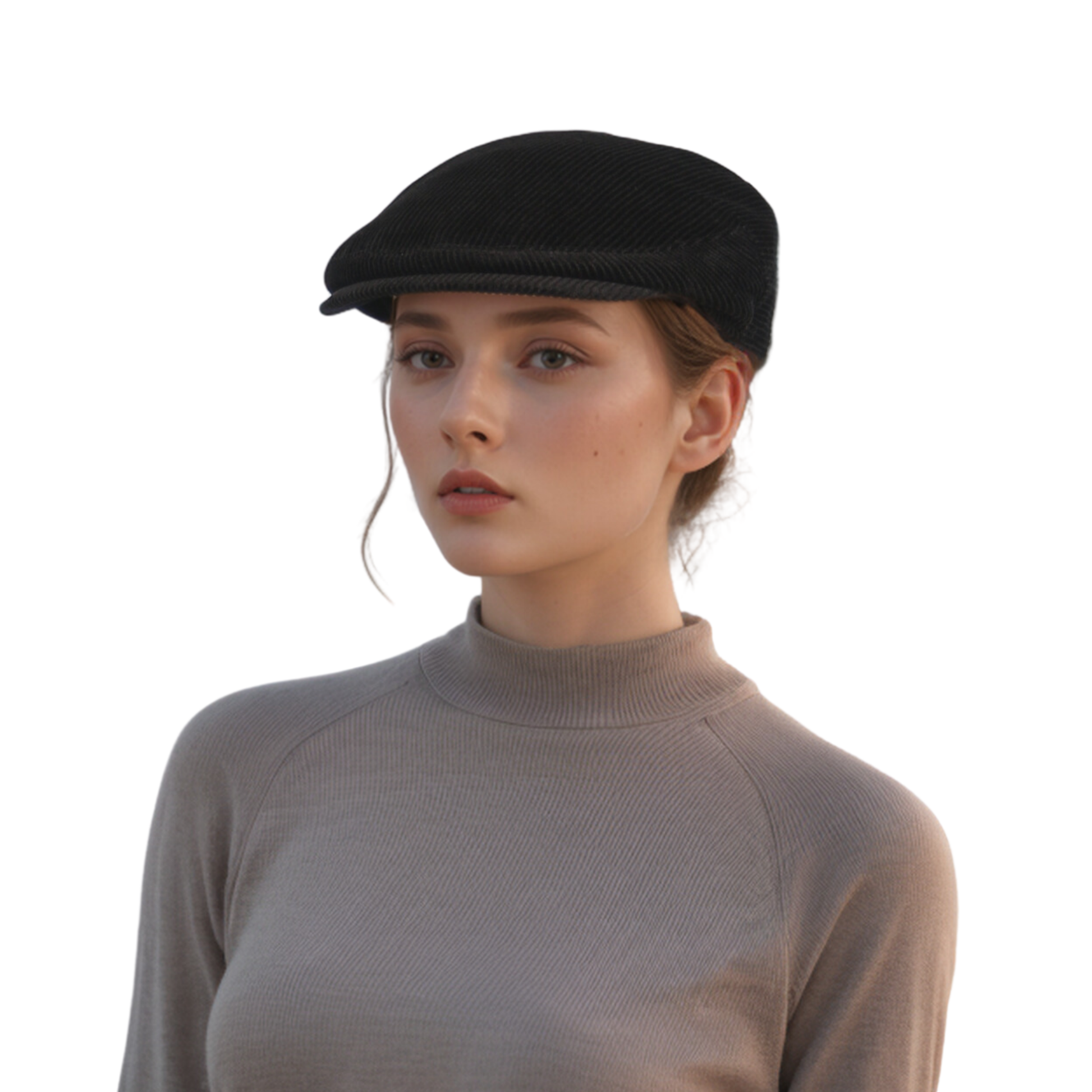 Unisex Cotton Corduroy Flat Cap for Men and Women - hatsXcaps