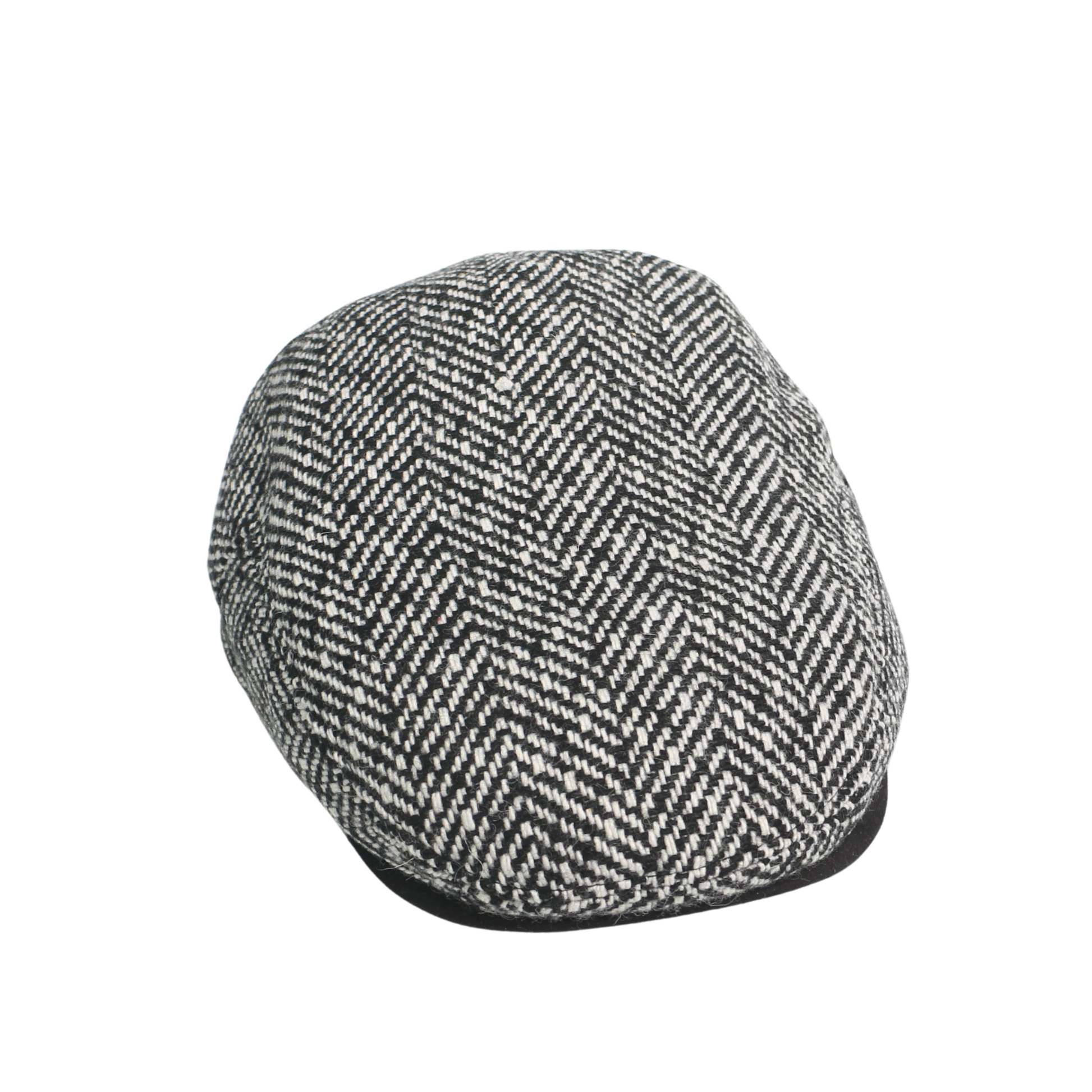 Classic Black & White Tweed Hat for Casual & Formal Wear