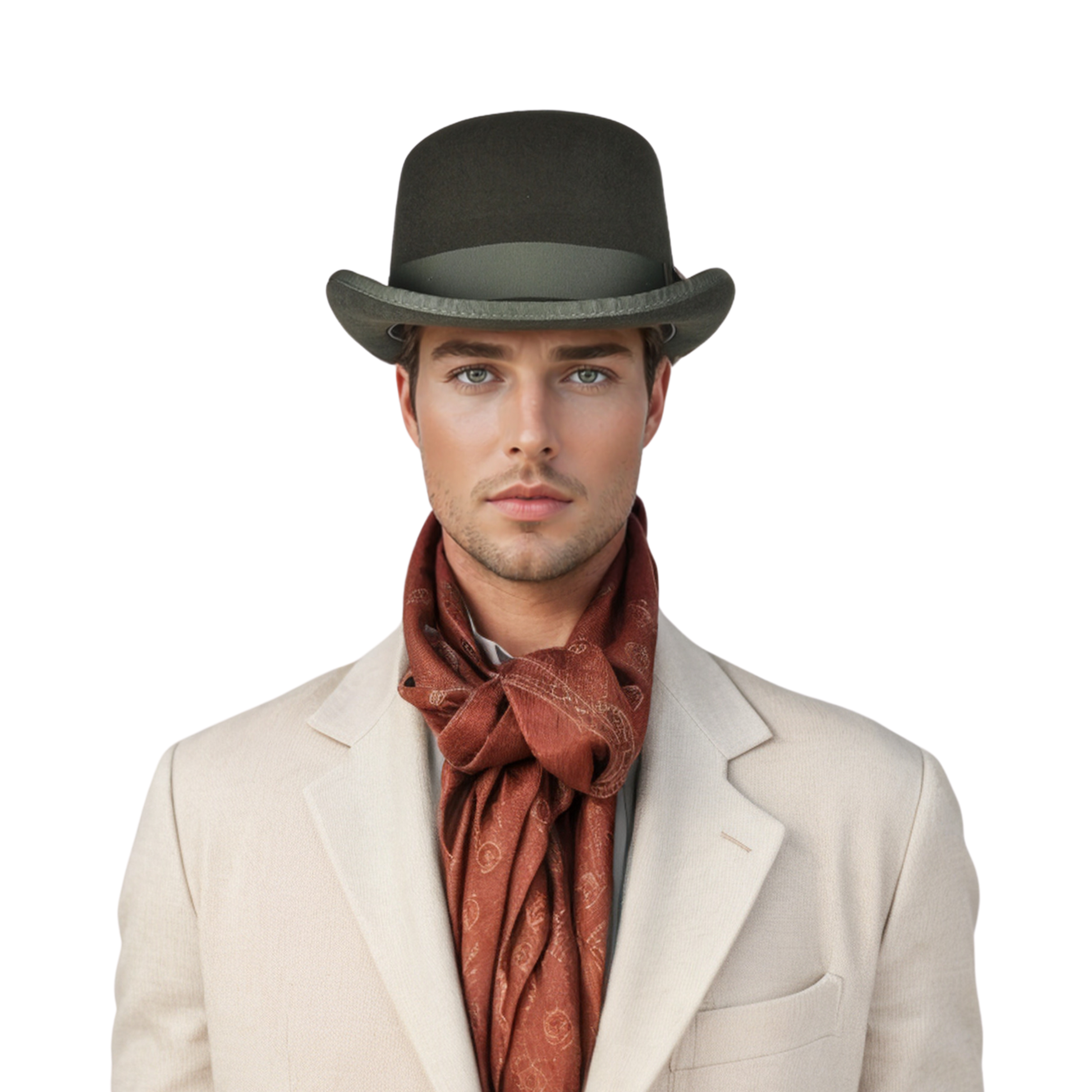 Made from Stiff Wool Felt Bowler Hat for Men - hatsXcaps