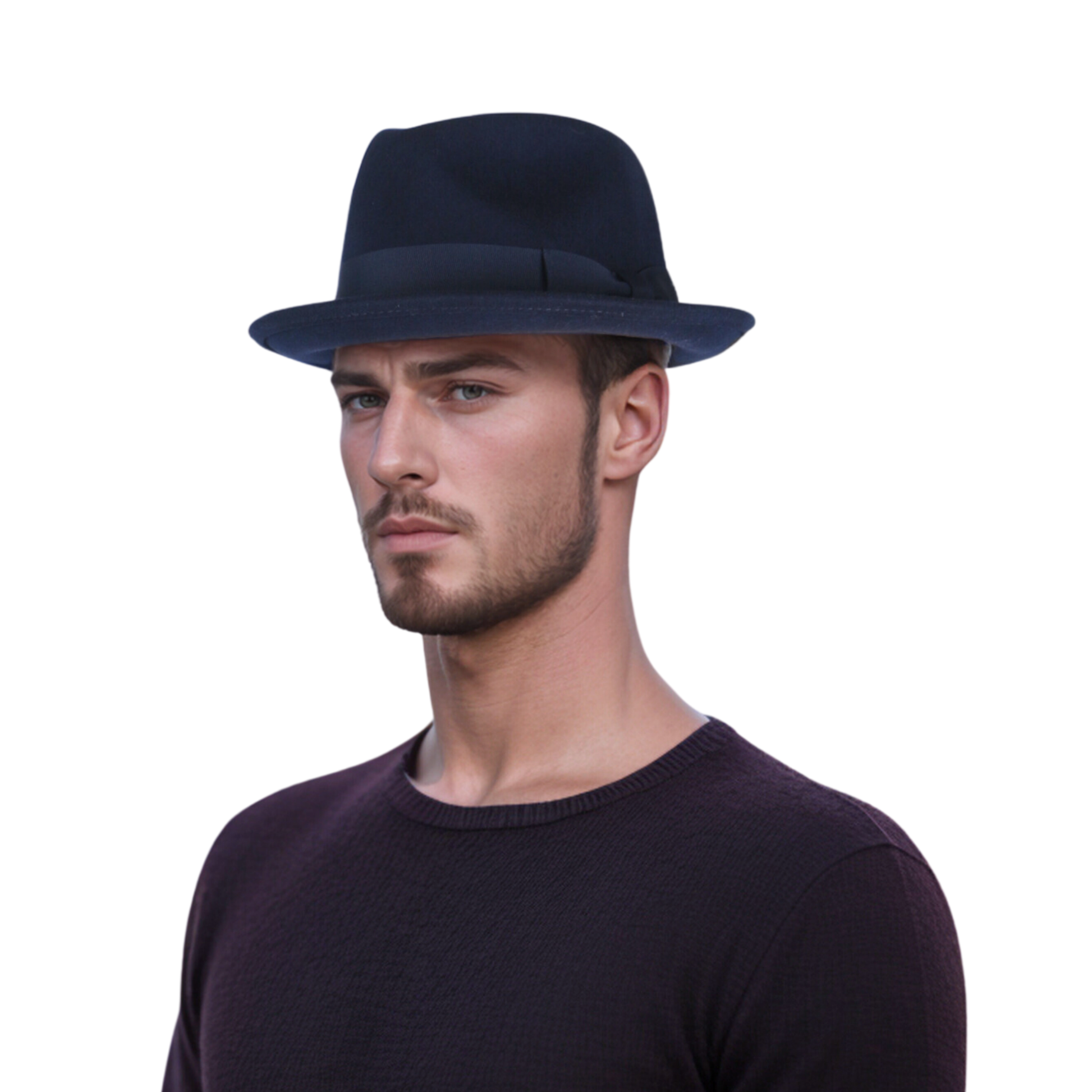 100% Wool Felt Felt Trilby Hat for Men & Women - hatsXcaps