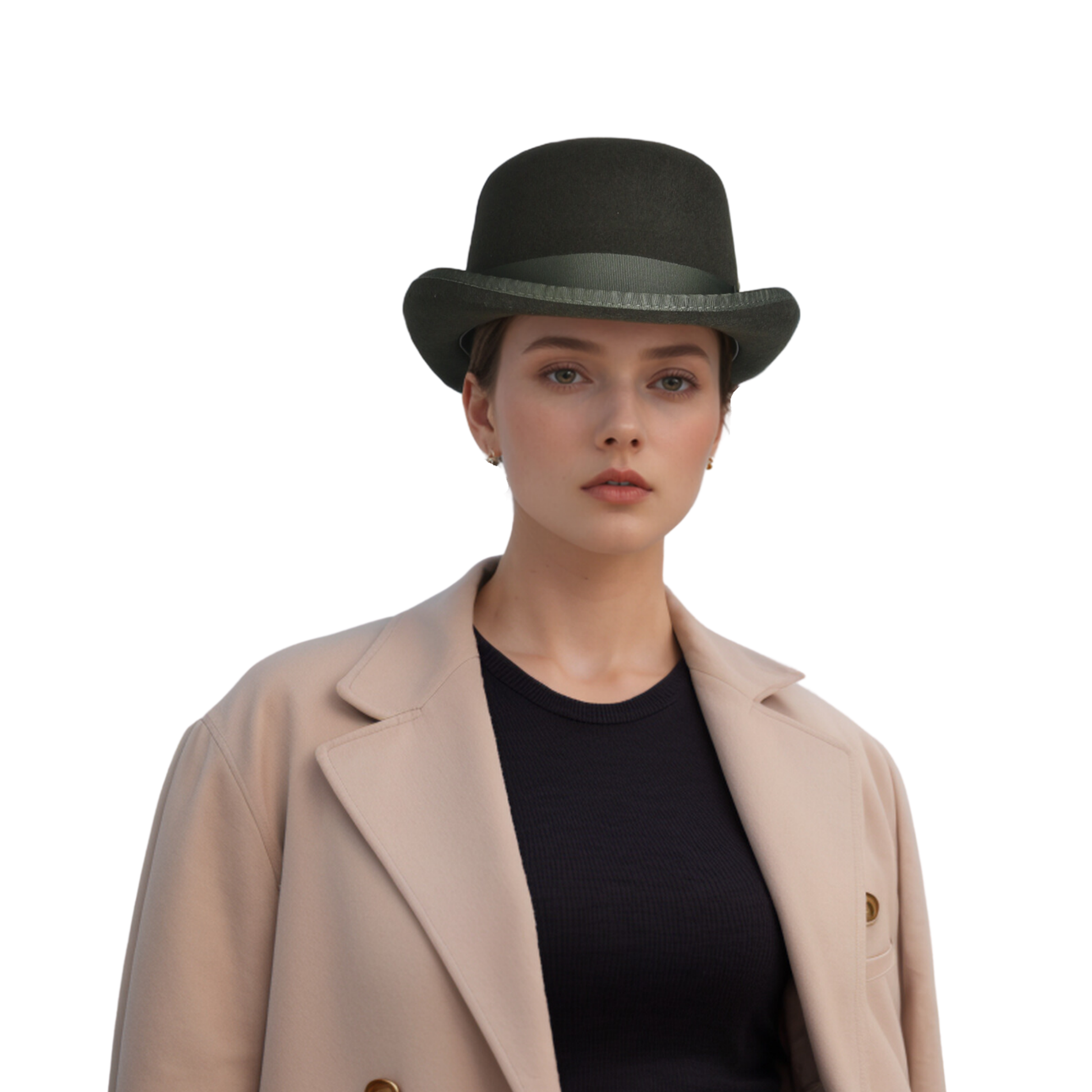 Made from Stiff Wool Felt Bowler Hat for Men - hatsXcaps