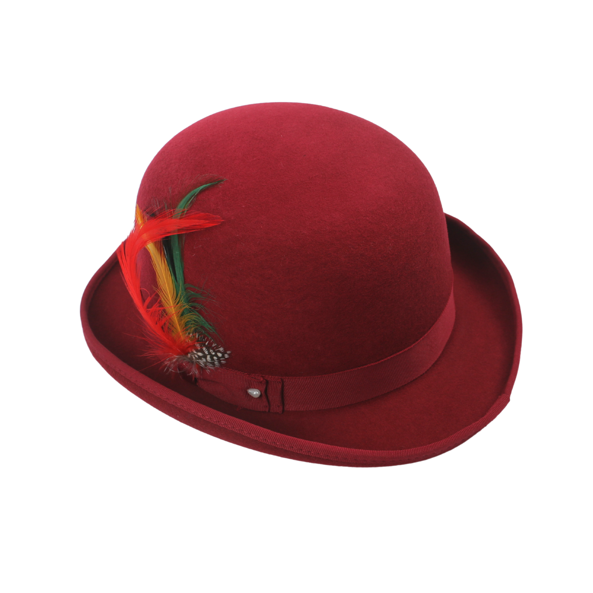 Made from Stiff Wool Felt Bowler Hat for Men - hatsXcaps