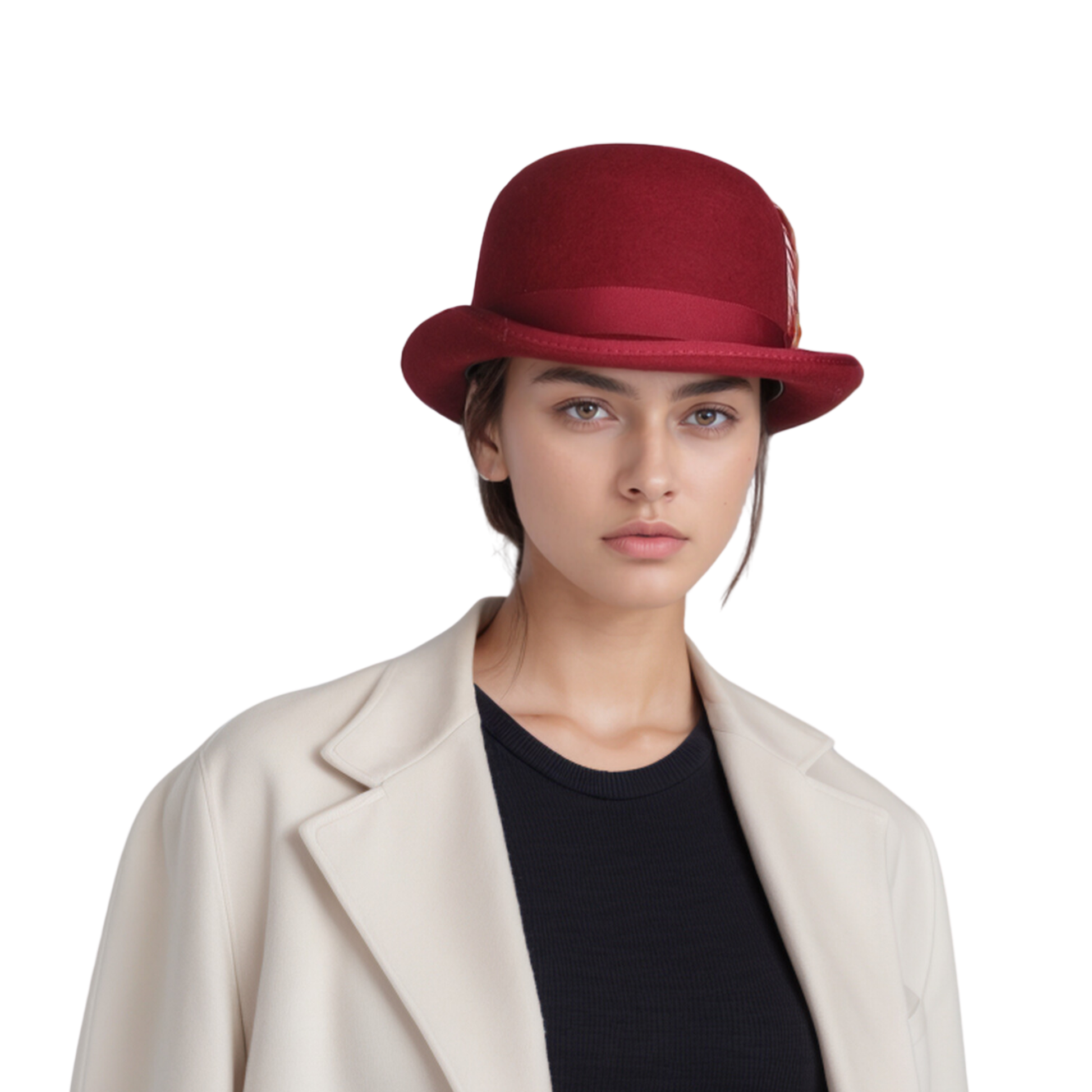 Made from Stiff Wool Felt Bowler Hat for Men - hatsXcaps
