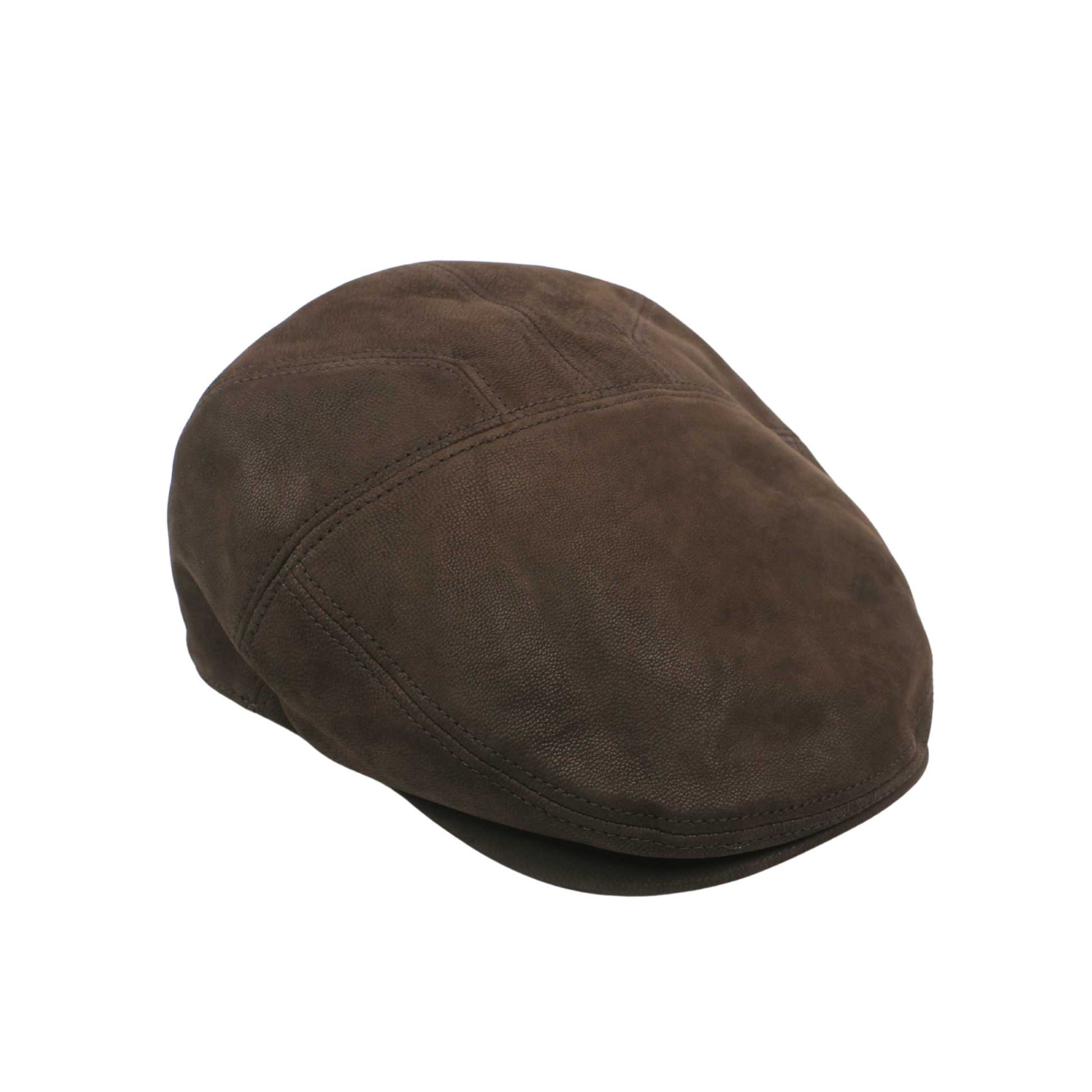 Unisex Sheepskin Leather Flat Cap with Cotton Lining - hatsXcaps