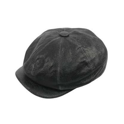 Newsboy Leather Caps for Men and Women - 100% Sheepskin - hatsXcaps