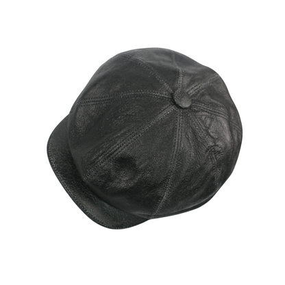 Newsboy Leather Caps for Men and Women - 100% Sheepskin - hatsXcaps
