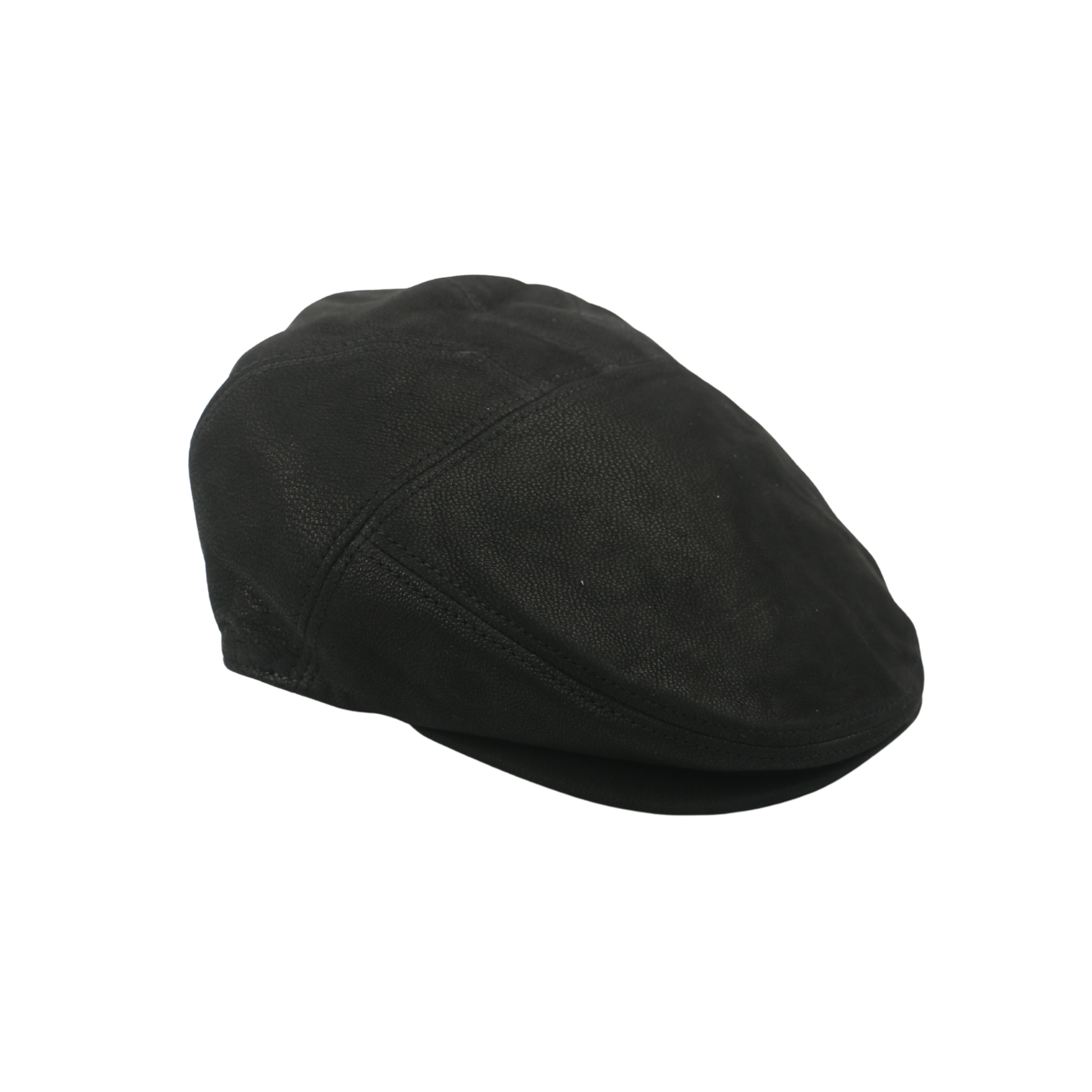 Unisex Sheepskin Leather Flat Cap with Cotton Lining - hatsXcaps