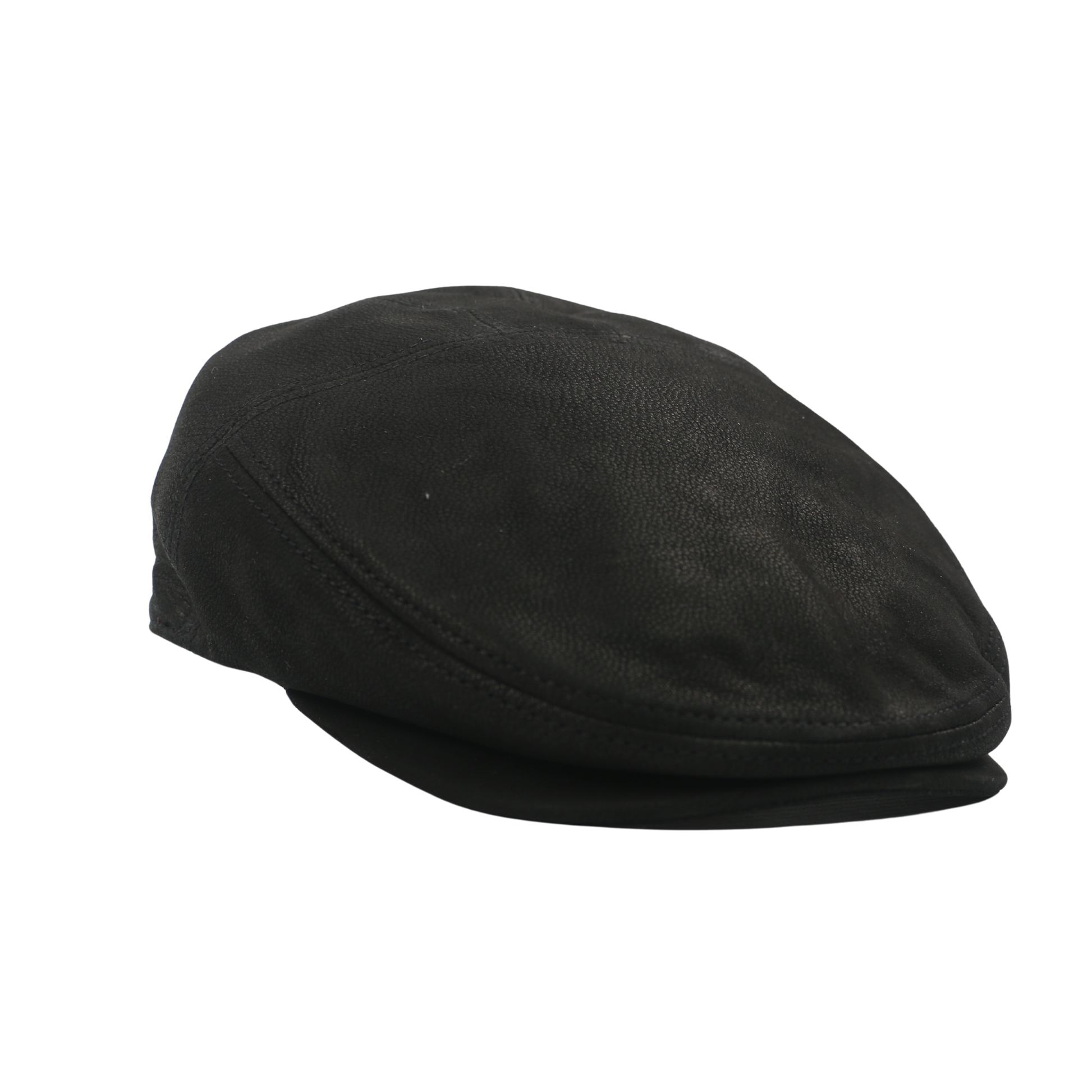 Unisex Sheepskin Leather Flat Cap with Cotton Lining - hatsXcaps