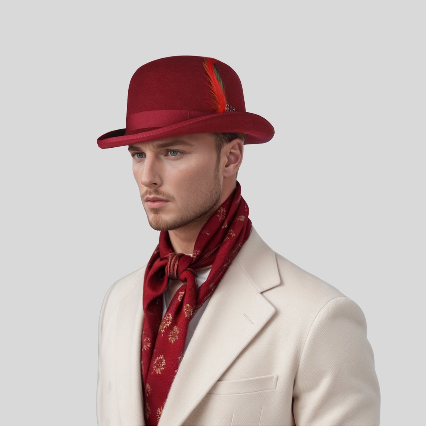 Made from Stiff Wool Felt Bowler Hat for Men - hatsXcaps