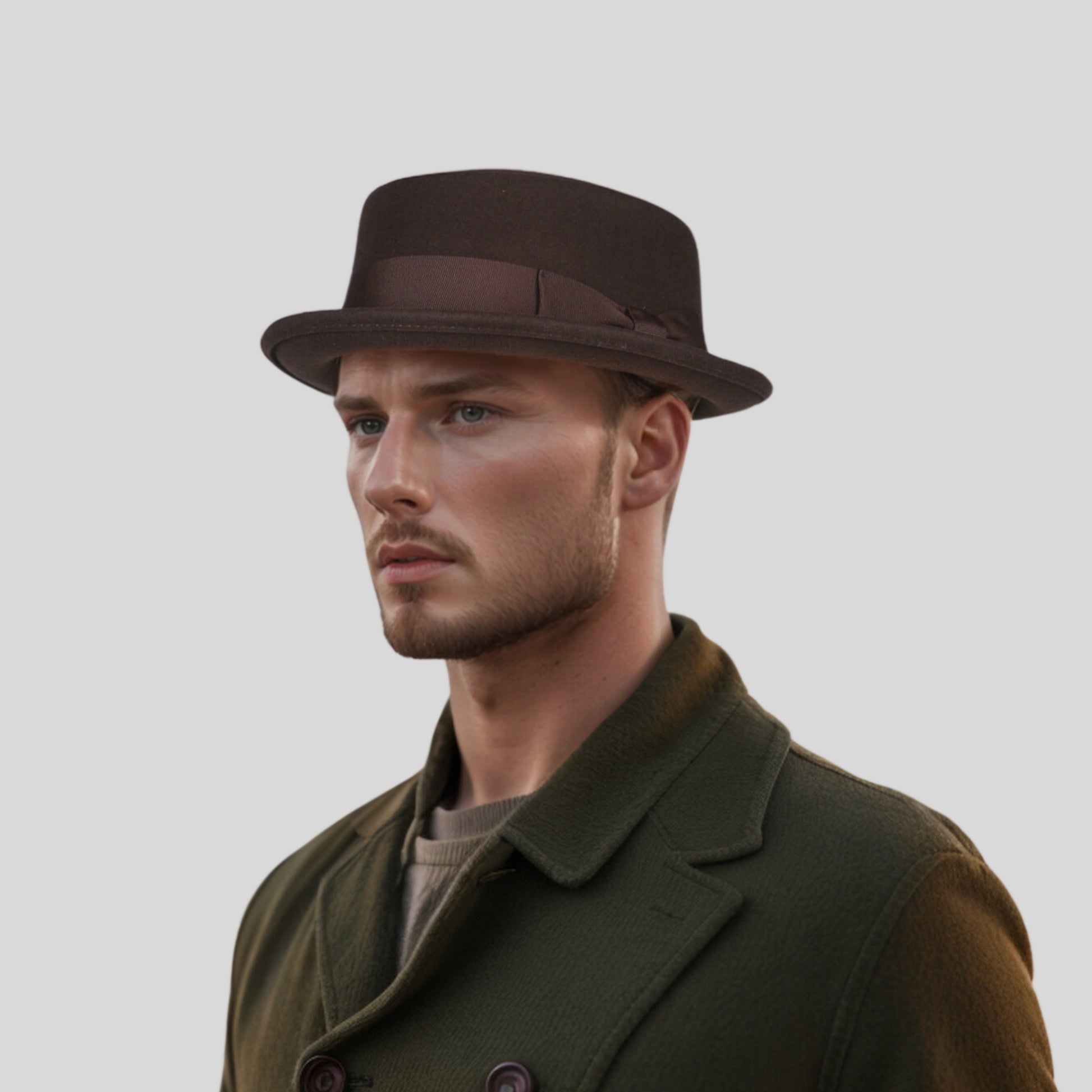 Unisex Wool Felt Pork Pie Hat Crush-able Water-Resistant - hatsXcaps