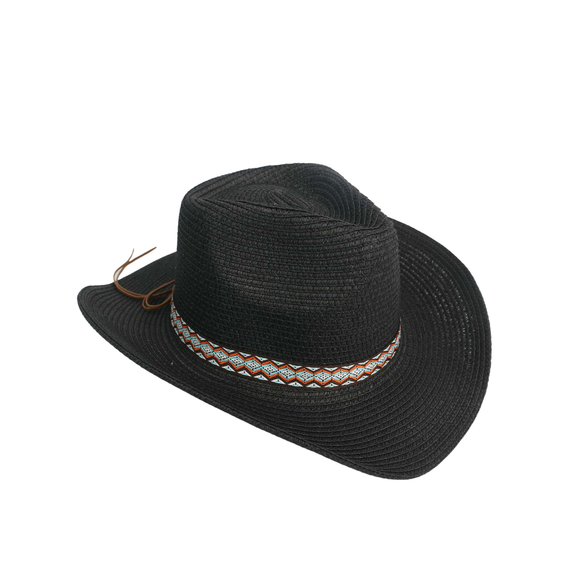 Men's & Women's Straw Cowboy Hat with Bohemian Ribbon - hatsXcaps