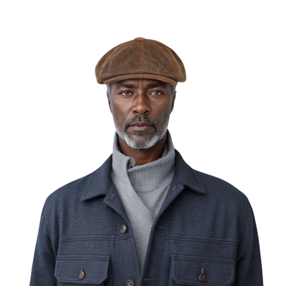 Newsboy Leather Caps for Men and Women - 100% Sheepskin - hatsXcaps