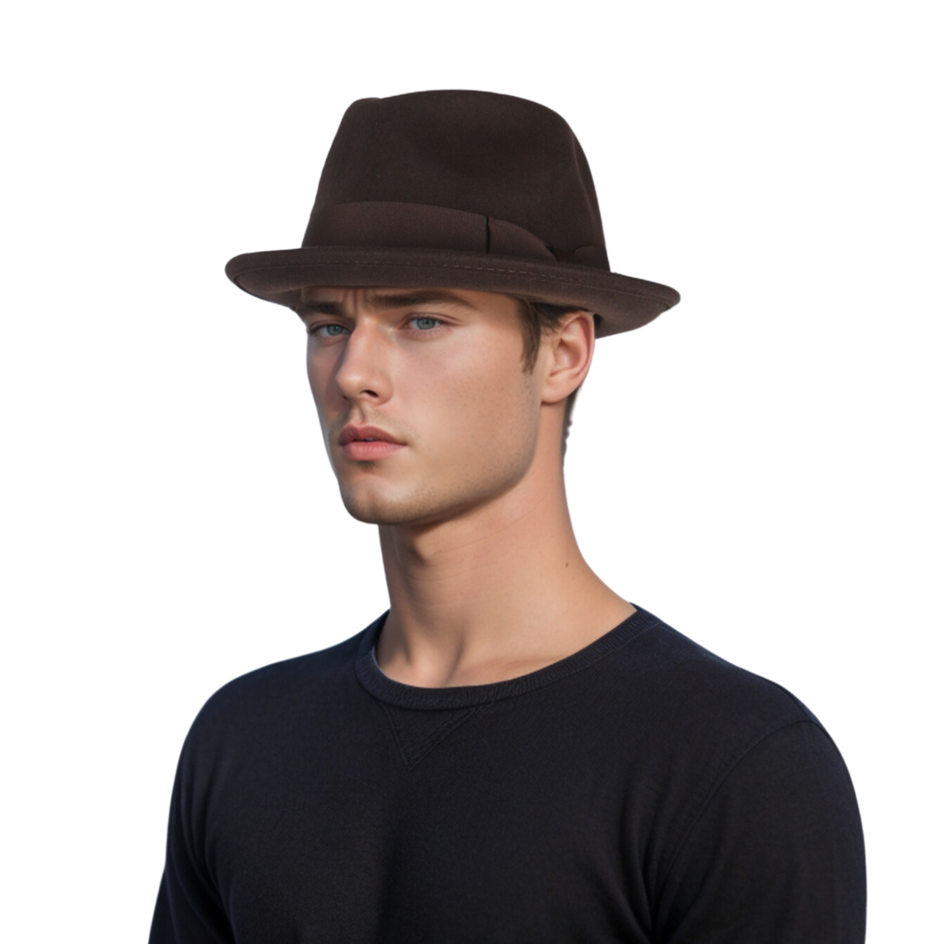 100% Wool Felt Felt Trilby Hat for Men & Women - hatsXcaps