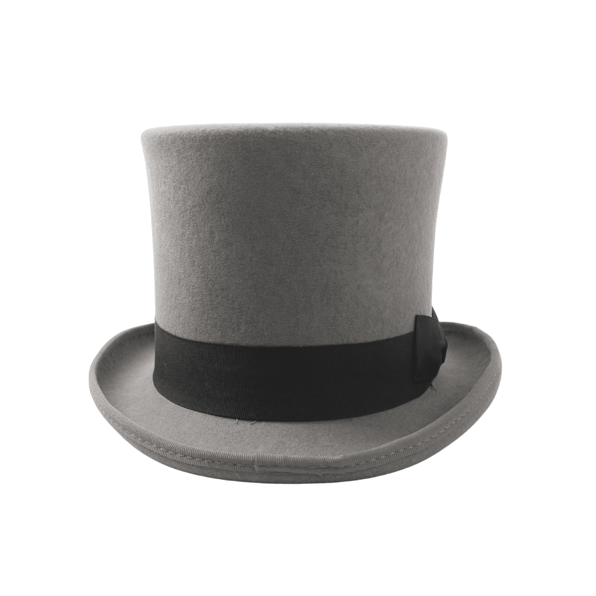 Classic Black Bow Wool felt Victoria Top Hats for Men and Women - hatsXcaps