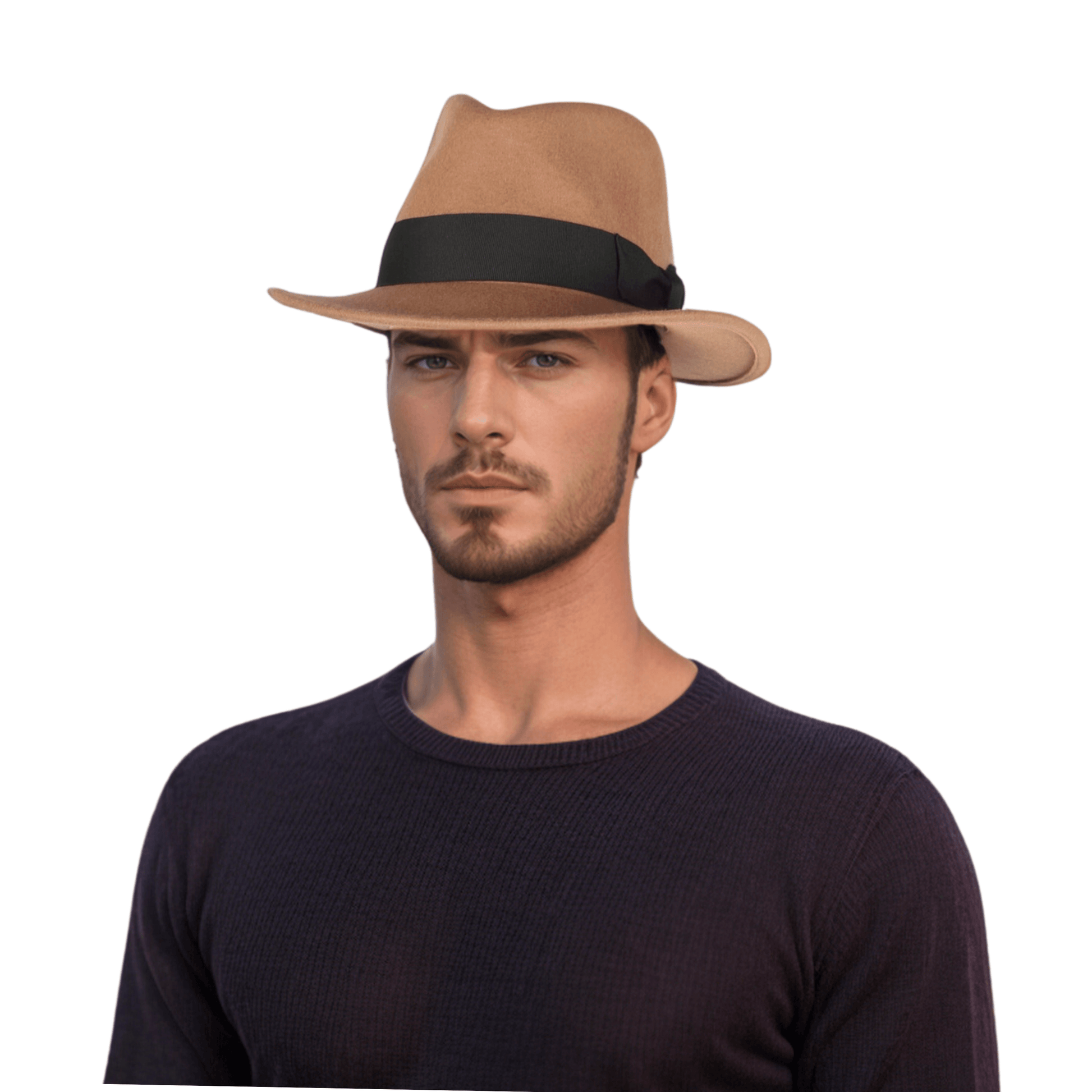 Classic Fedora Wide Brim Sweatband Hat for Men & Women - hatsXcaps