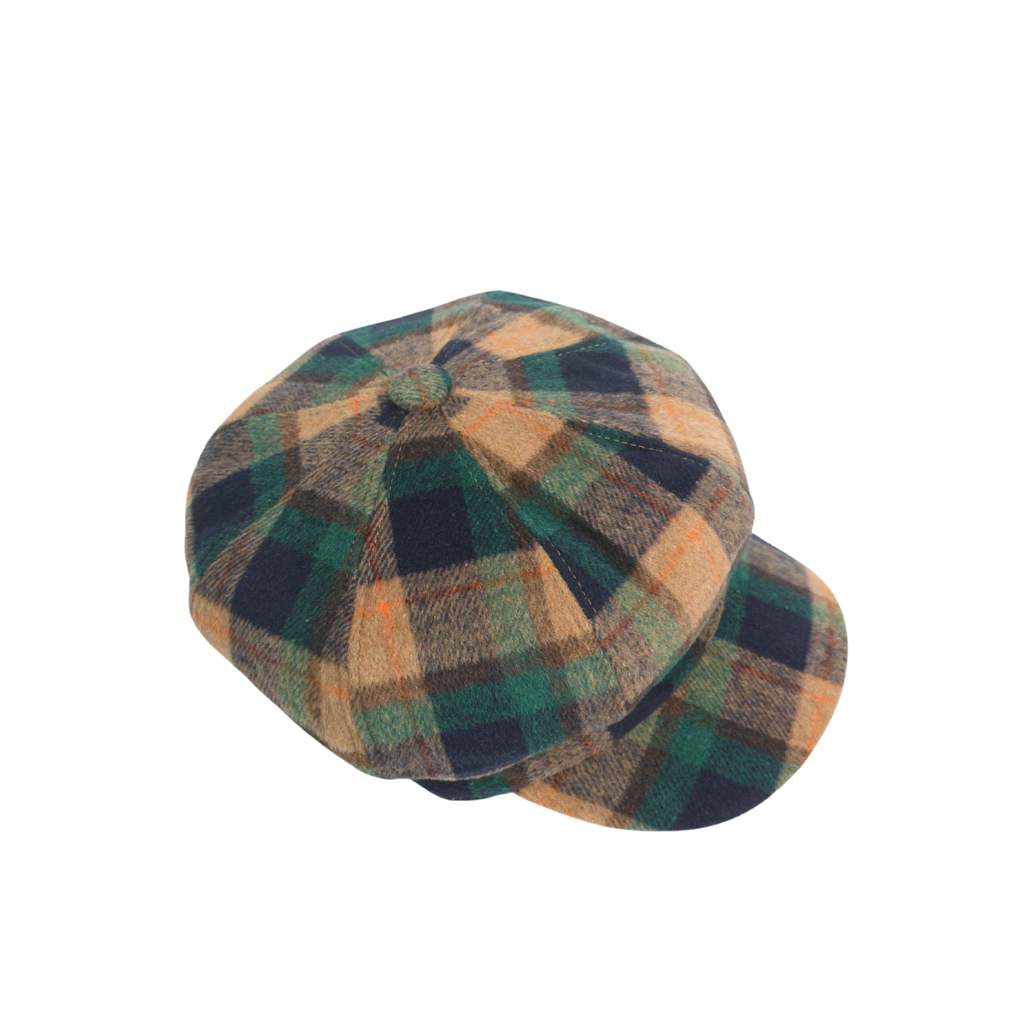 Plaid Wool Blend Fiddler Caps for Women