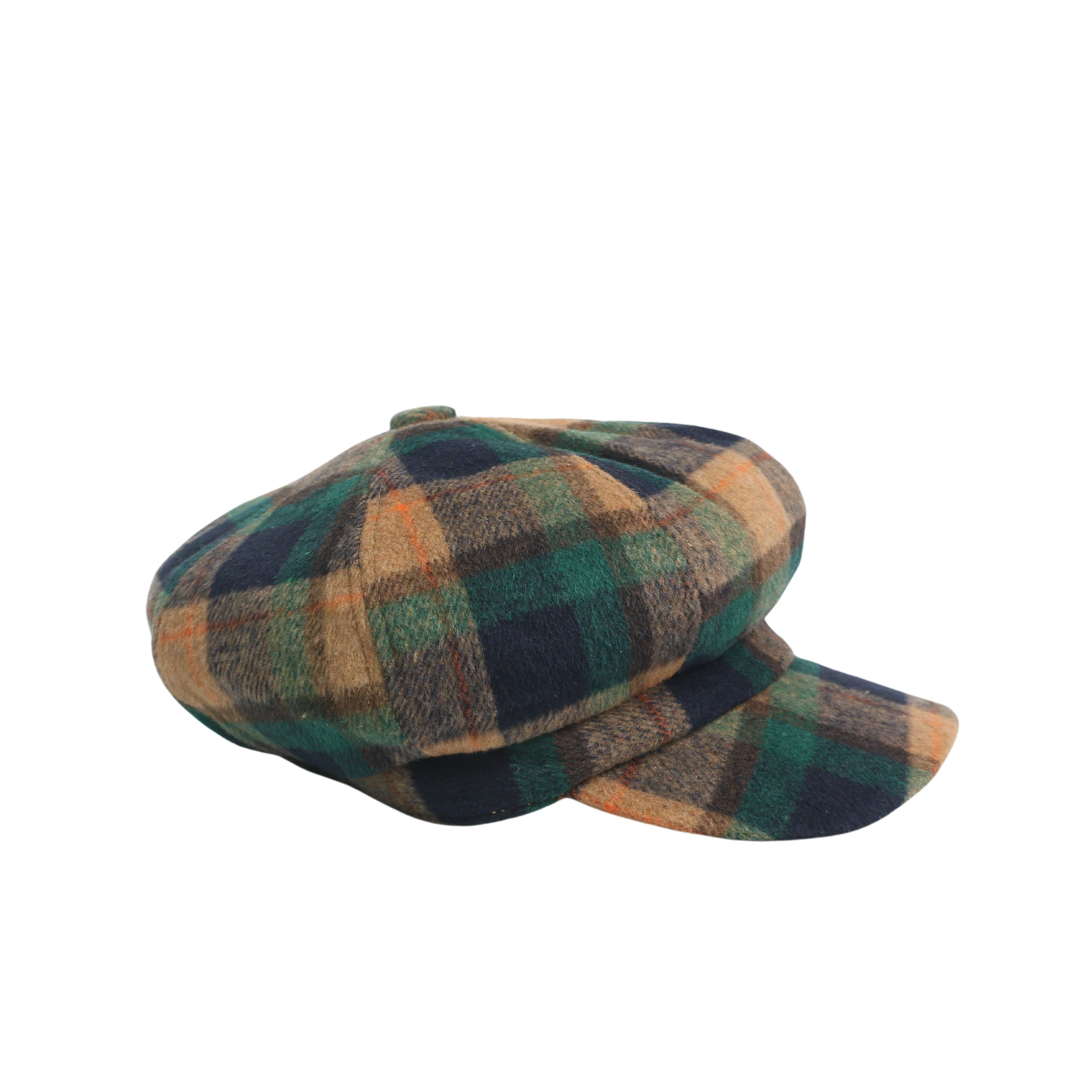 Plaid Wool Blend Fiddler Caps for Women