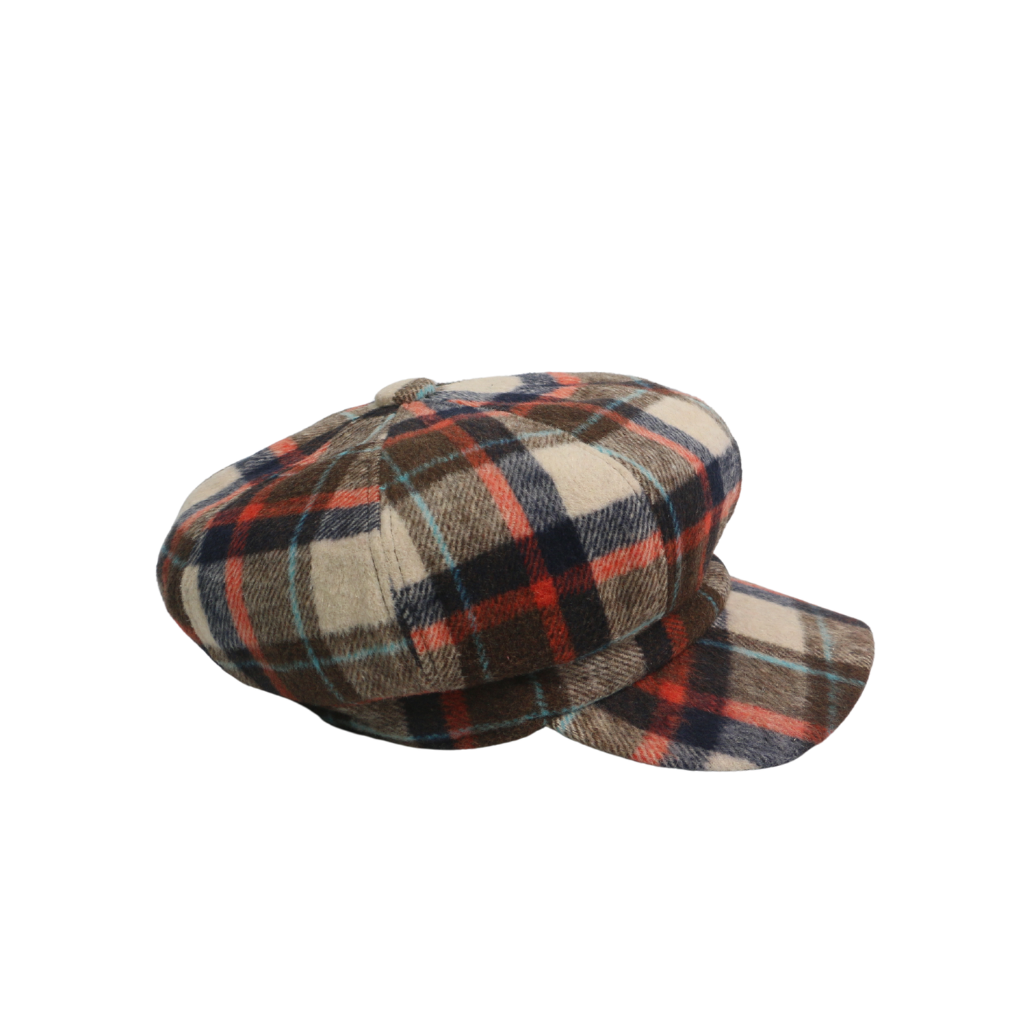 Plaid Wool Blend Fiddler Caps for Women