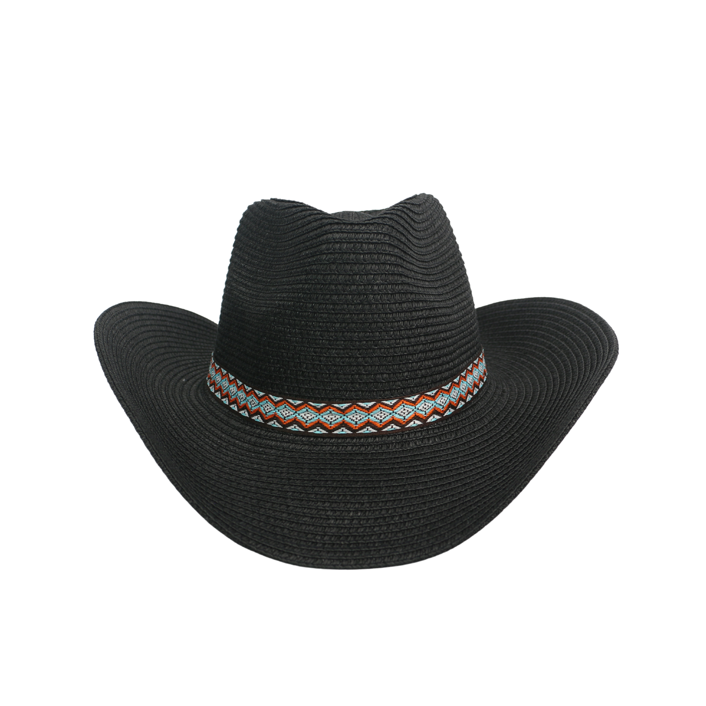 Men's & Women's Straw Cowboy Hat with Bohemian Ribbon - hatsXcaps