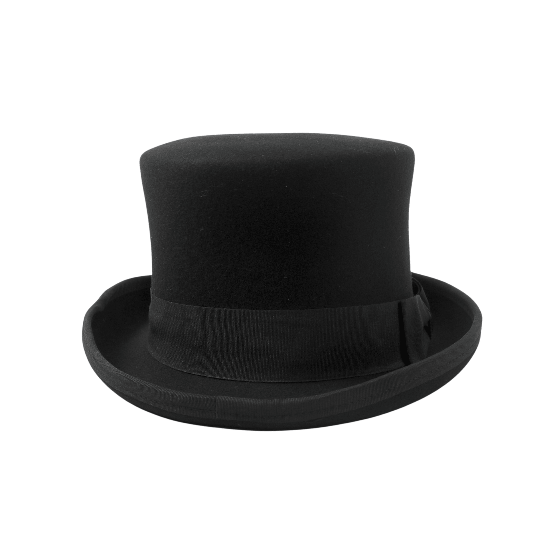 Victorian Style Wool Felt Crushable Top Hat for Men & Women - hatsXcaps