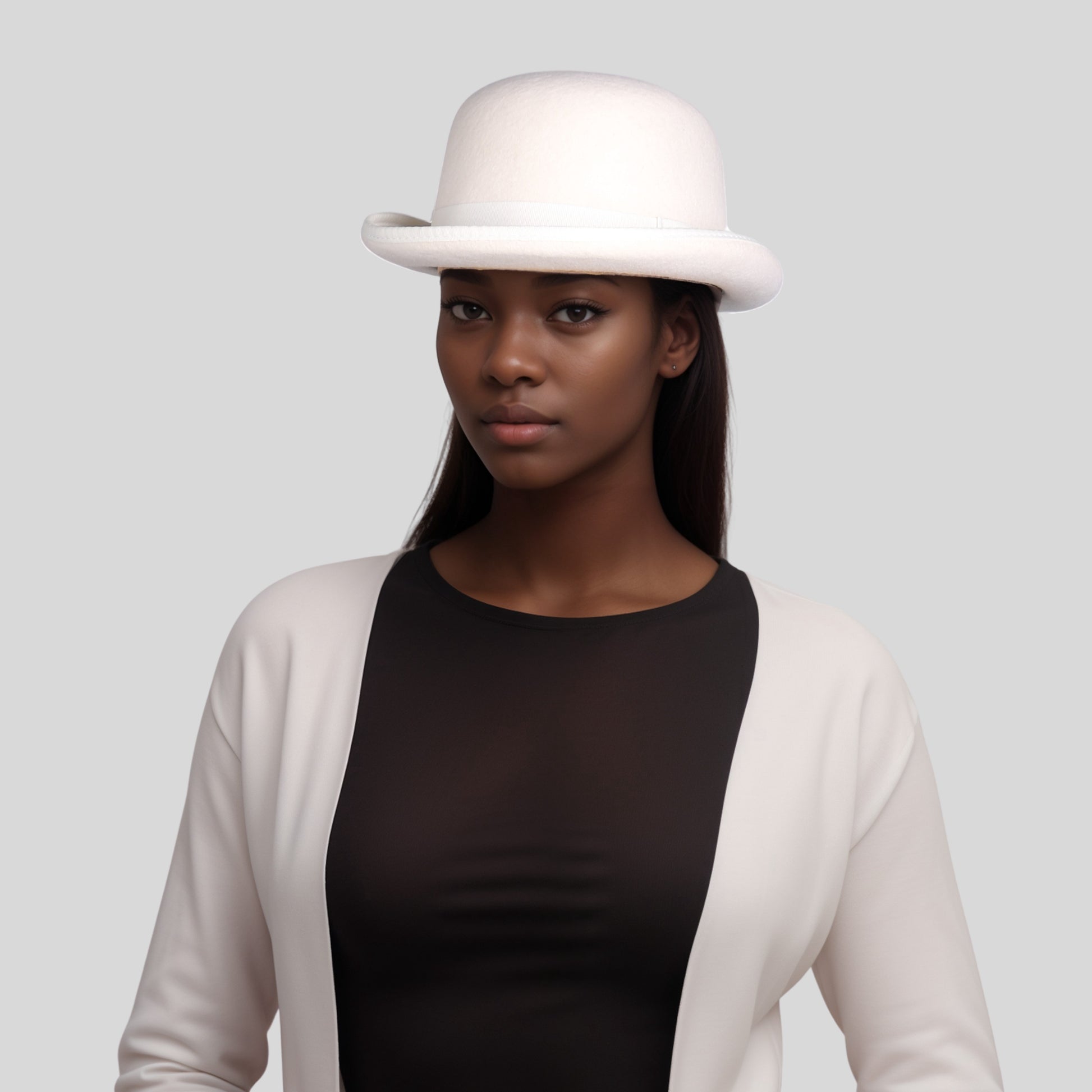 Made from Stiff Wool Felt Bowler Hat for Men - hatsXcaps
