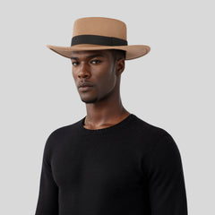 Men Women Wide Brim Pork Pie Hat - hatsXcaps