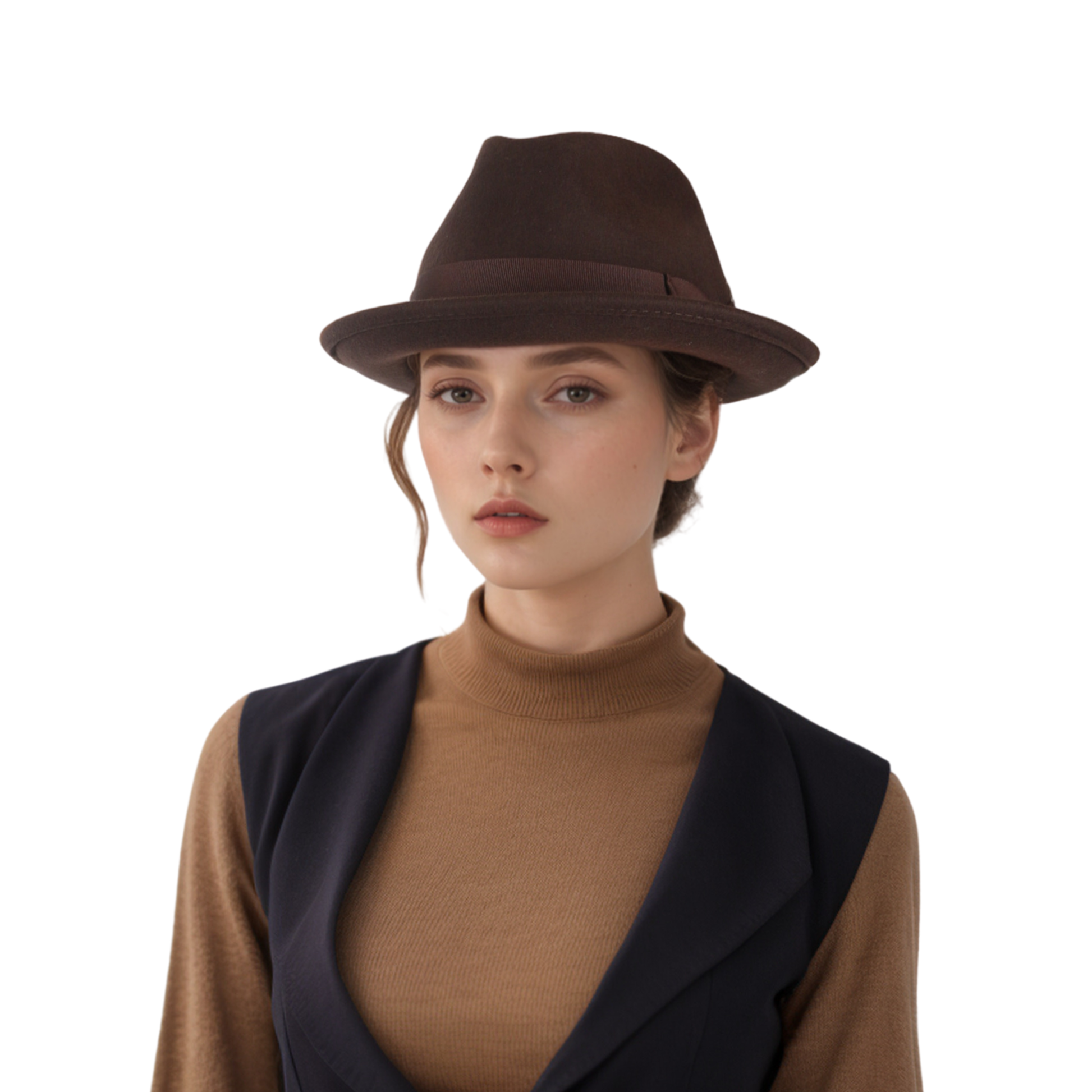 100% Wool Felt Felt Trilby Hat for Men & Women - hatsXcaps