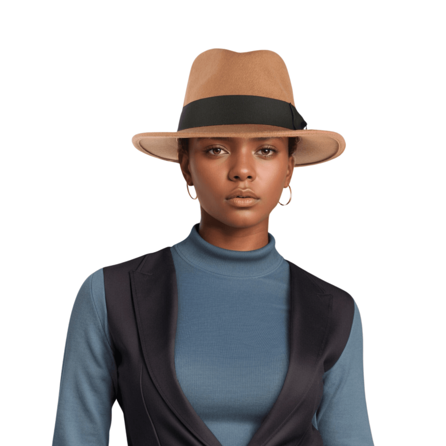 Classic Fedora Wide Brim Sweatband Hat for Men & Women - hatsXcaps