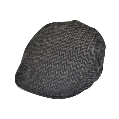 Unisex Wool Herringbone Gatsby Flat Cap - hatsXcaps