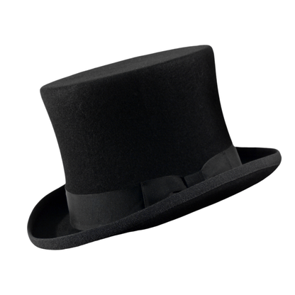 Wool Felt Victoria Top Hat - hatsXcaps