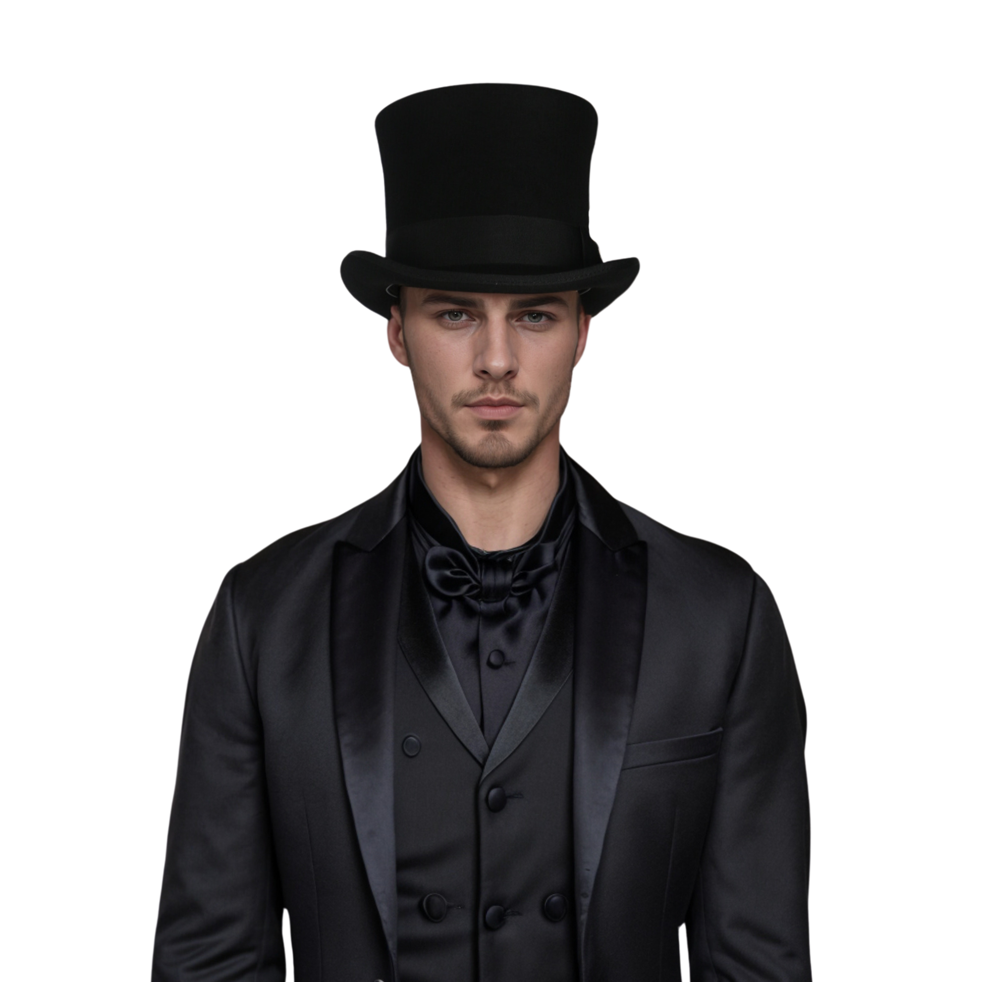 Wool Felt Victoria Top Hat - hatsXcaps