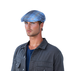 Scottish Wool Flat Cap, Harris Tweed Peaky Blinders Style Cap - hatsXcaps