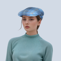 Scottish Wool Flat Cap, Harris Tweed Peaky Blinders Style Cap - hatsXcaps