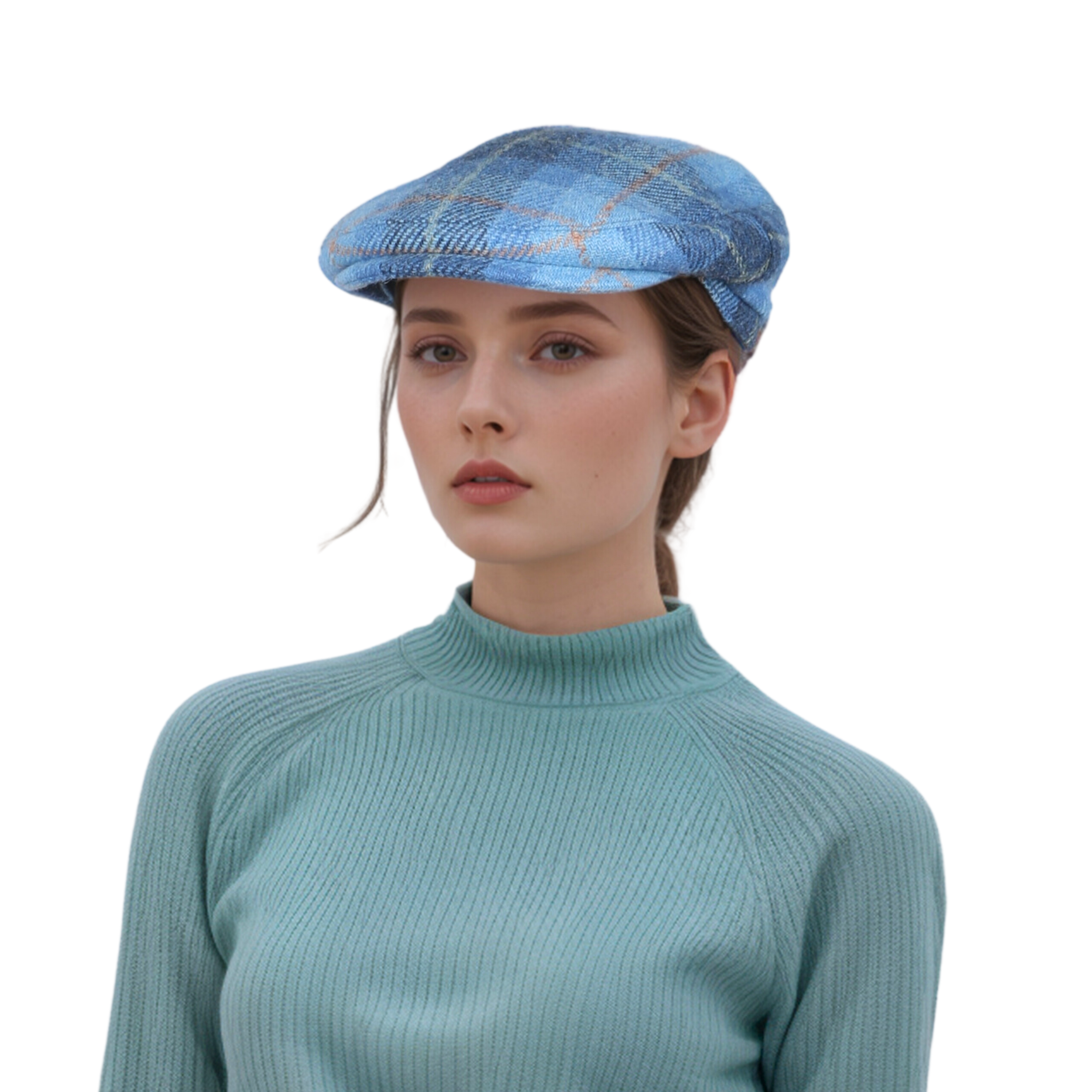 Scottish Wool Flat Cap, Harris Tweed Peaky Blinders Style Cap - hatsXcaps