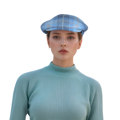 Unisex Scottish Classic Plaid Ivy Wool Flat Cap - hatsXcaps