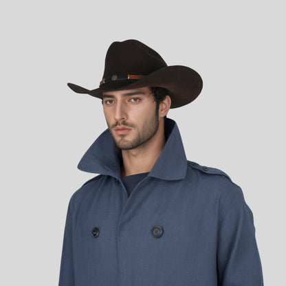 Premium Felt Cowboy Wide Brim Hat - hatsXcaps