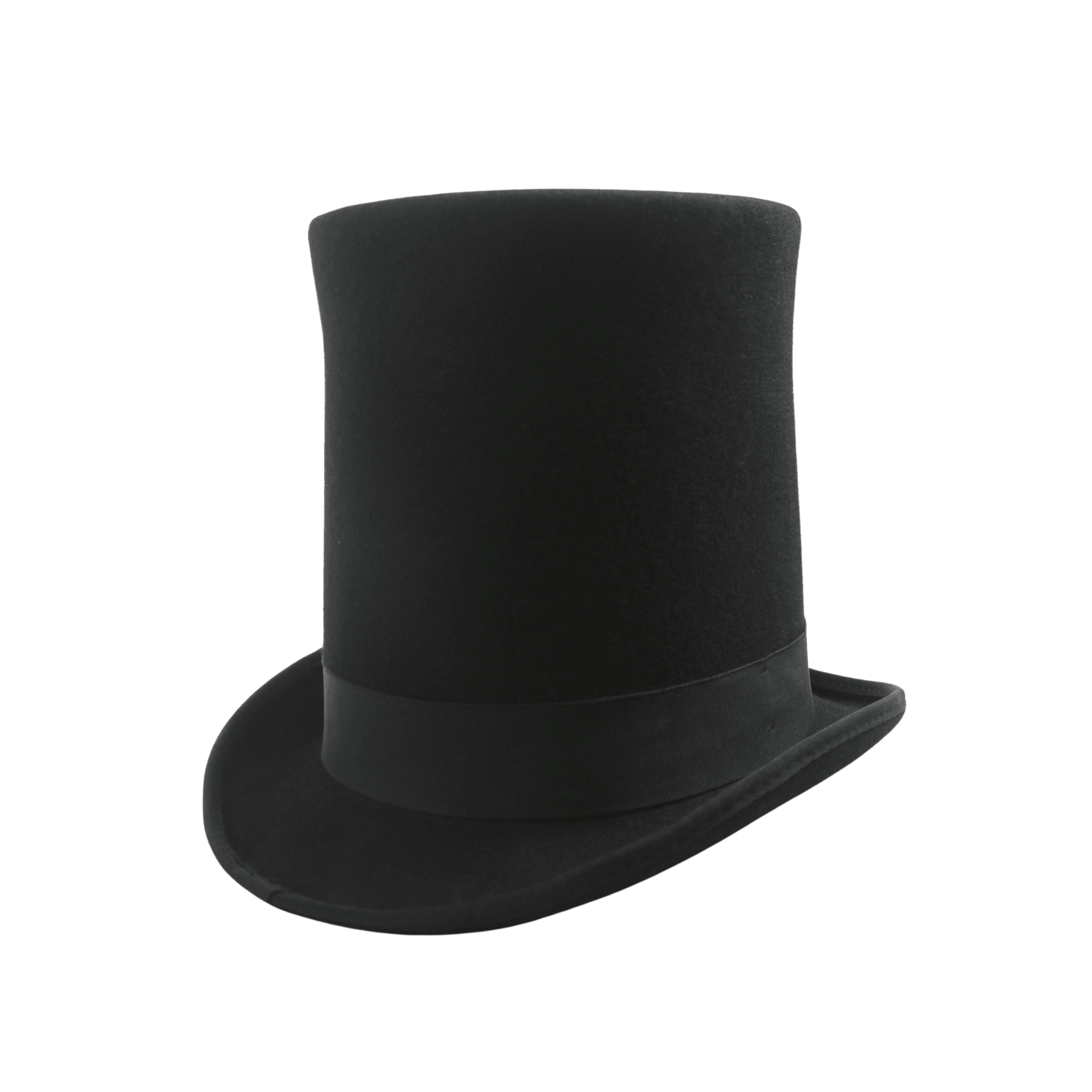Classic High Crown Wool Felt Tall Top Hats with Removable Feather - hatsXcaps