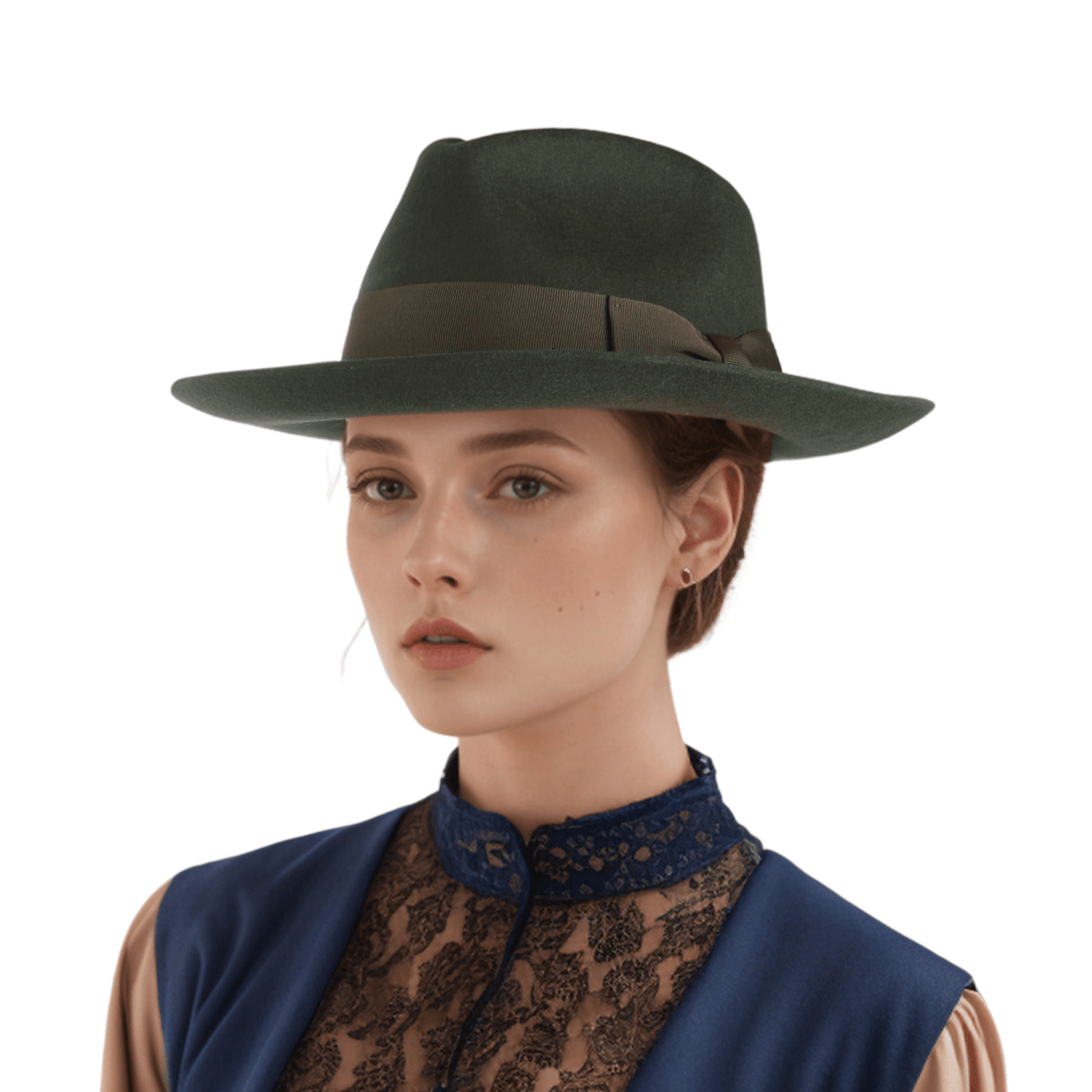 Handcrafted Wide Brim Trilby Fedora Hat for Men & Women - hatsXcaps