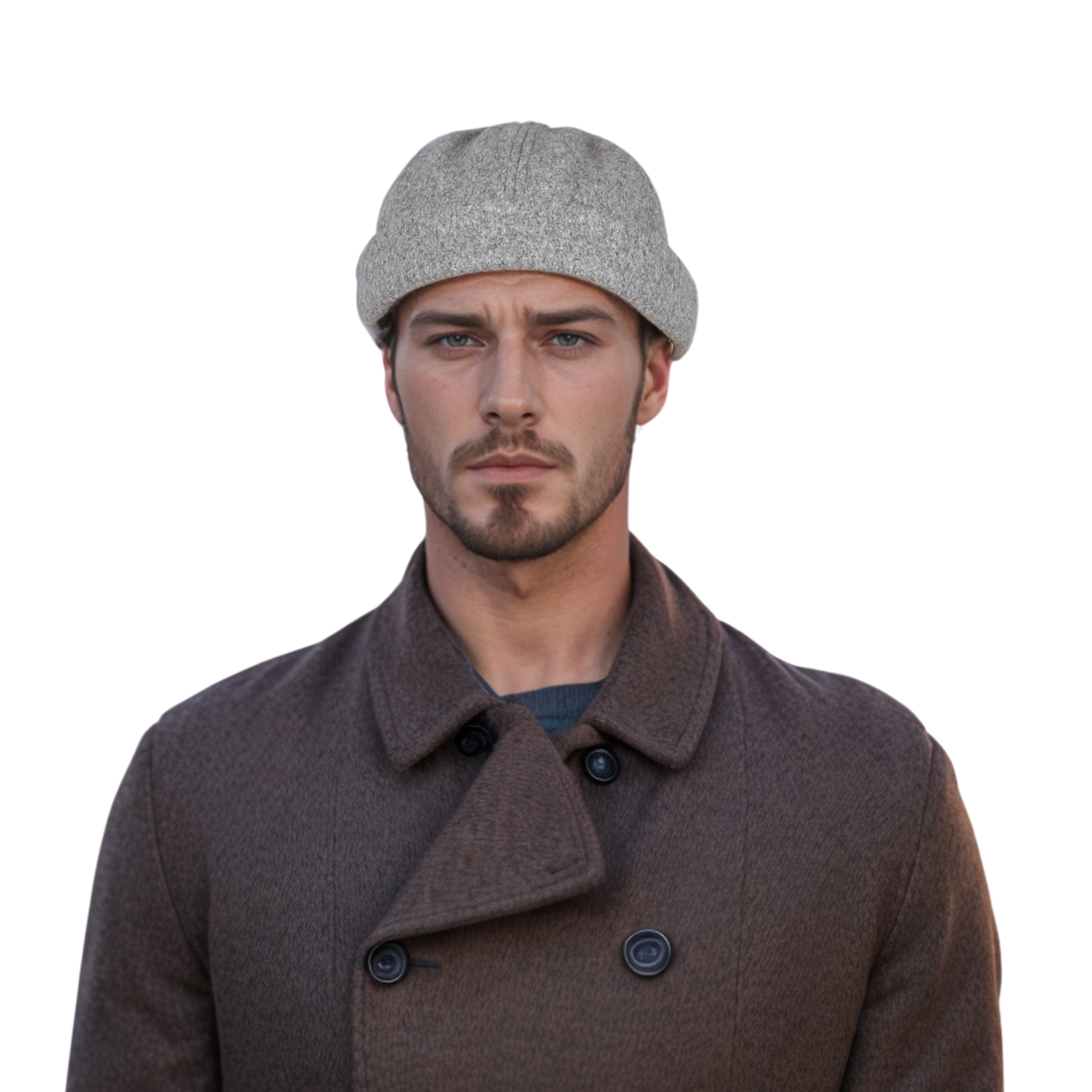 Unisex Retro & Streetwear Beanies Wool Docker Brimless Hat - hatsXcaps