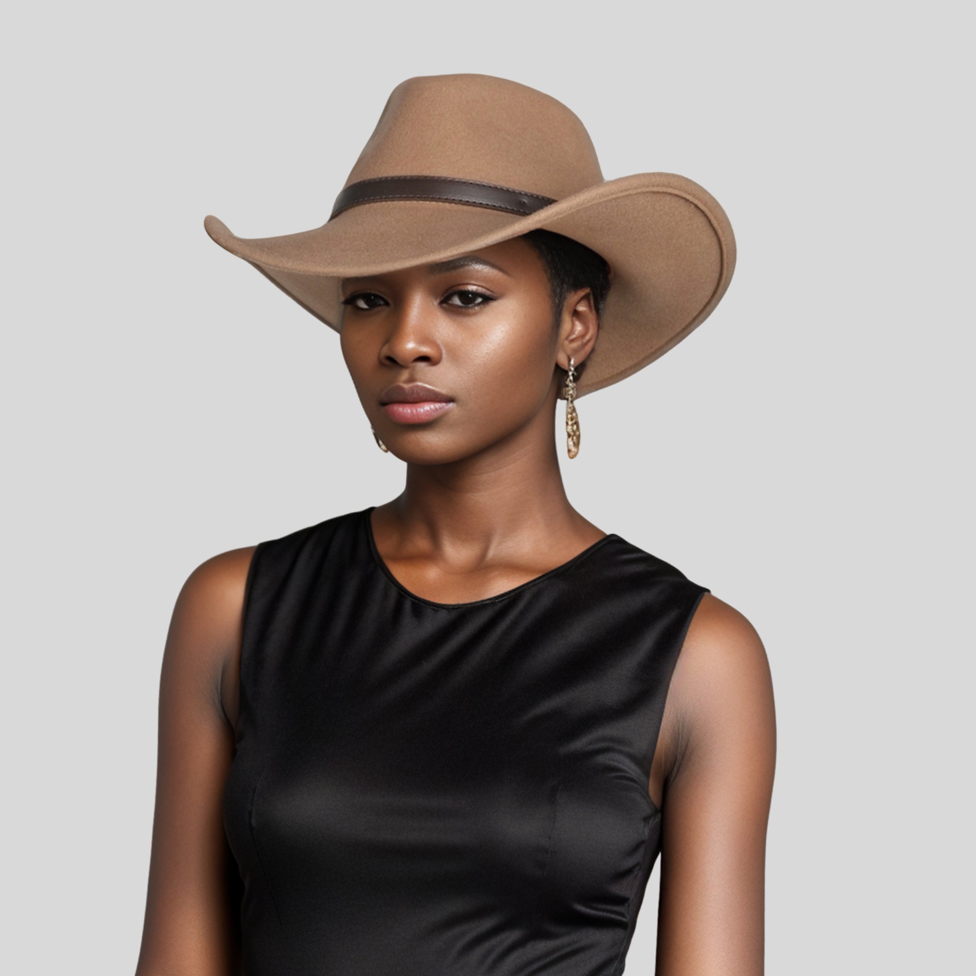 100% Pure Wool Cowboy Hats for Men and Women - hatsXcaps