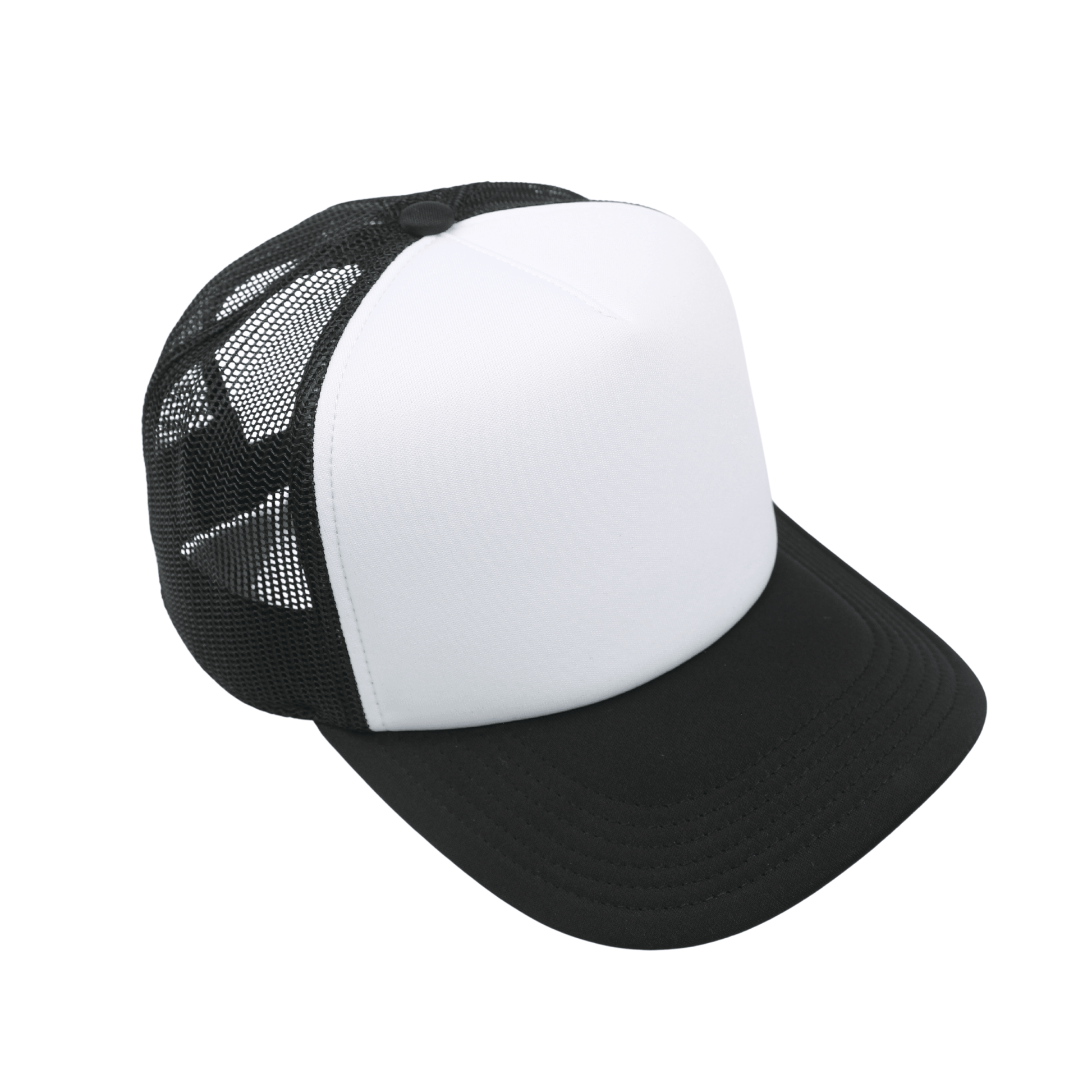 Unisex Half Mesh Foam Trucker Baseball Cap - hatsXcaps