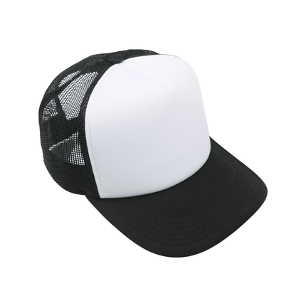 Unisex Half Mesh Foam Trucker Baseball Cap - hatsXcaps