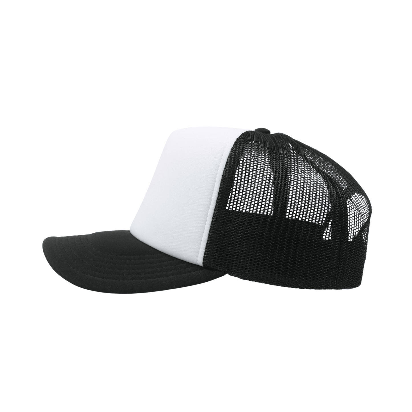 Unisex Half Mesh Foam Trucker Baseball Cap - hatsXcaps