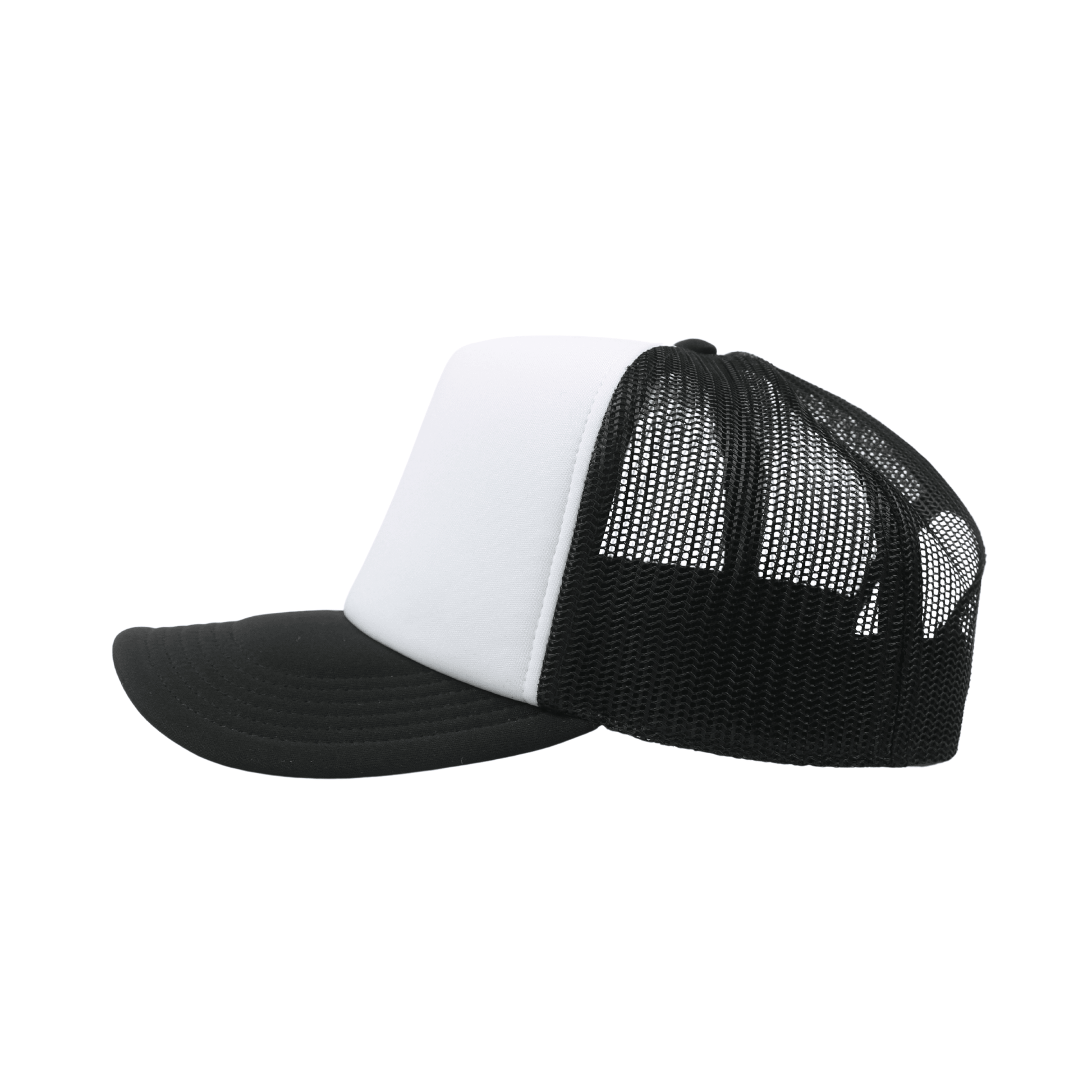 Unisex Half Mesh Foam Trucker Baseball Cap - hatsXcaps